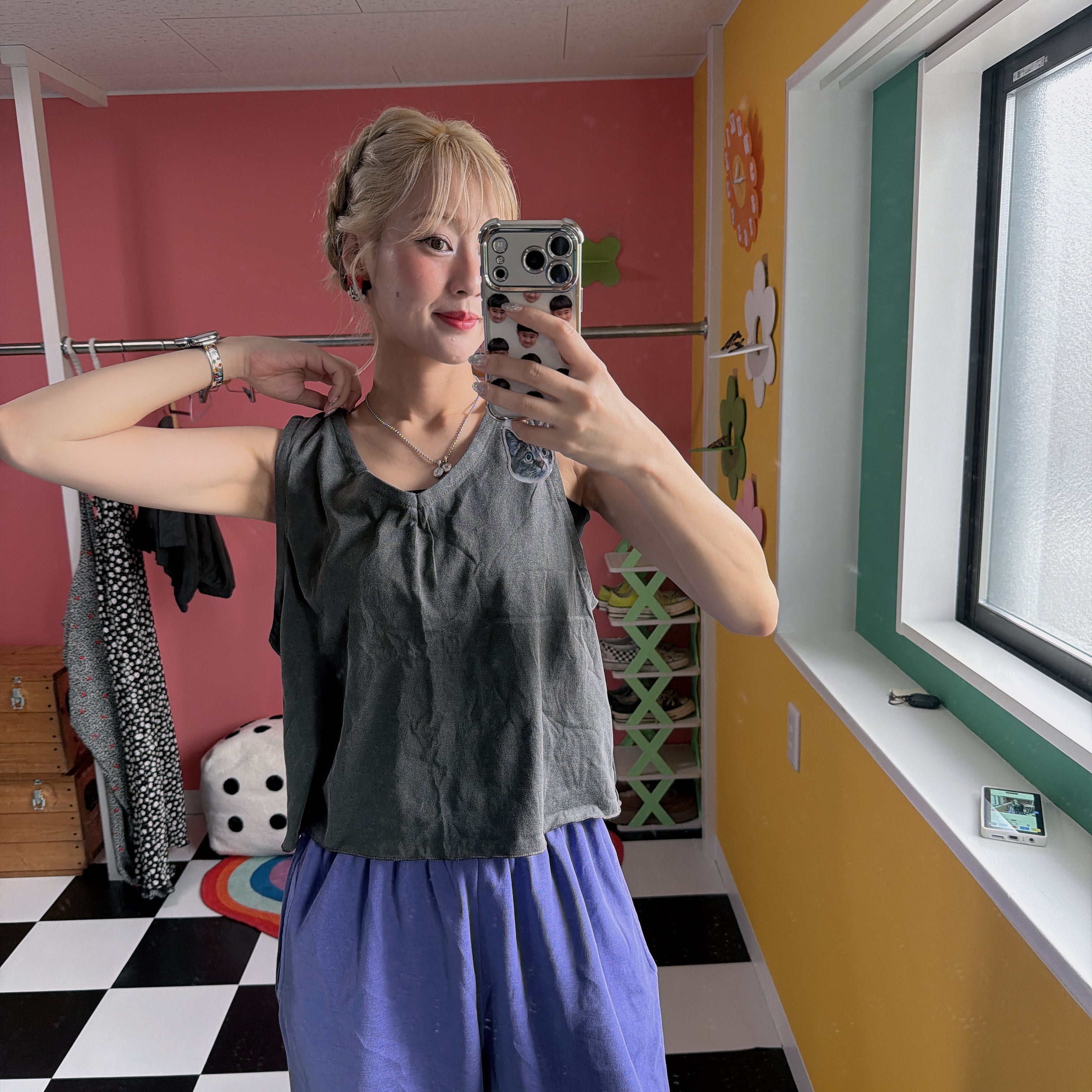*Pre-order* 2 colors: Pigment Tank Top & Wide Pants (Set-up Compatible) - Scheduled for shipment in August