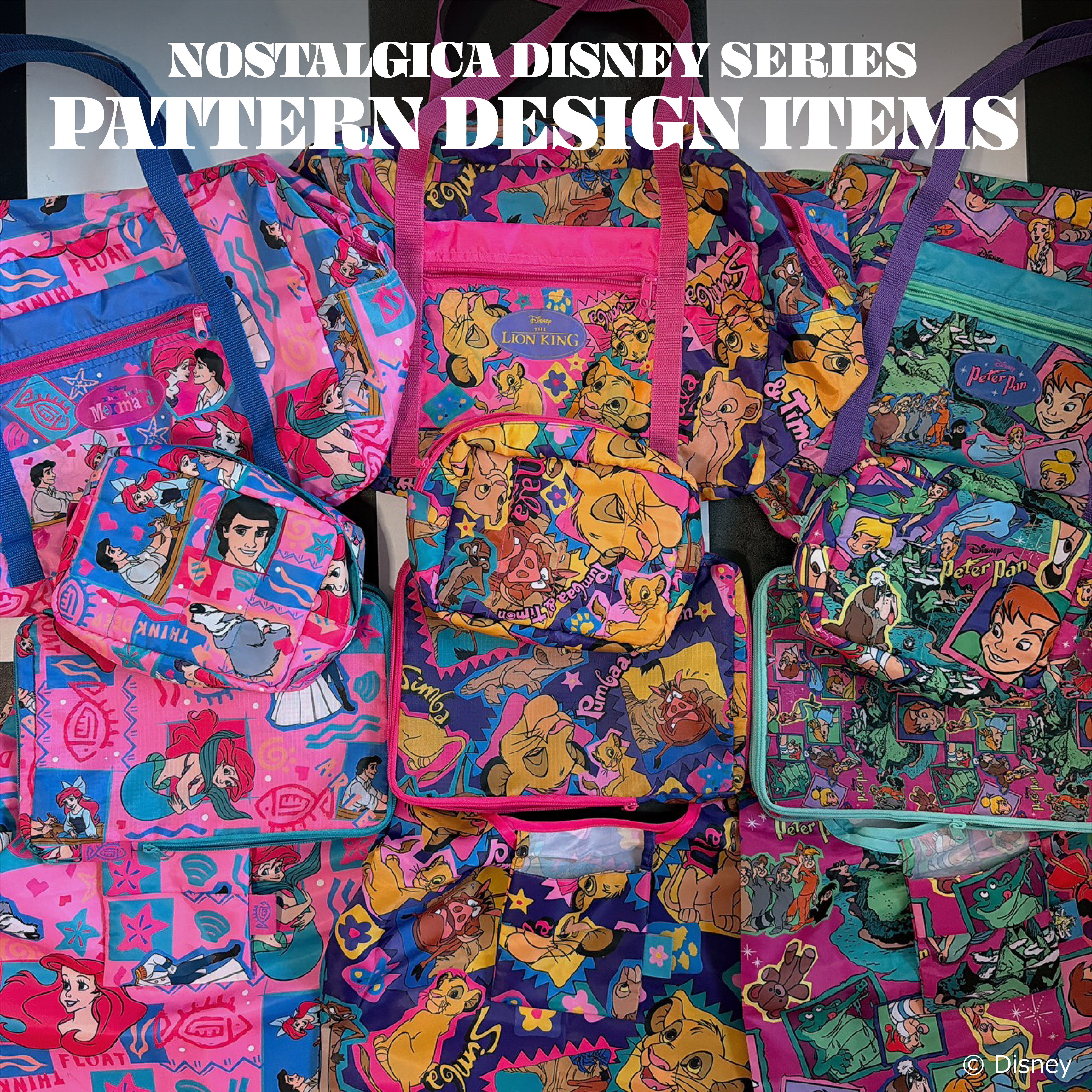 ※上限あり予約※3種類 NOSTALGICA DISNEY 総柄シリーズ キルティングポーチ 5月中の出荷予定