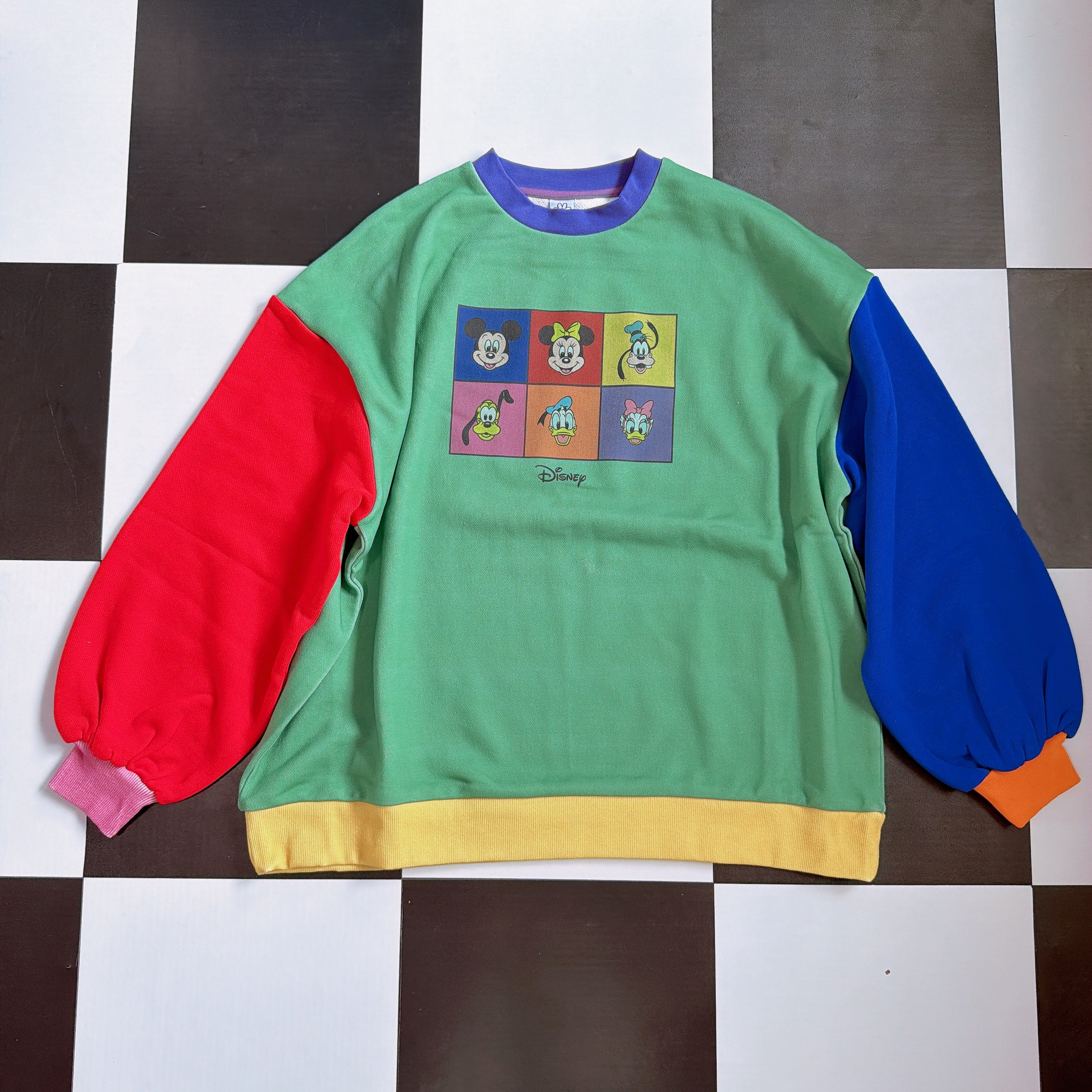 ※予約※ LINK@ORIGINAL ミッキーフレンズ カラフル切り替えスウェット 10月中の出荷予定
