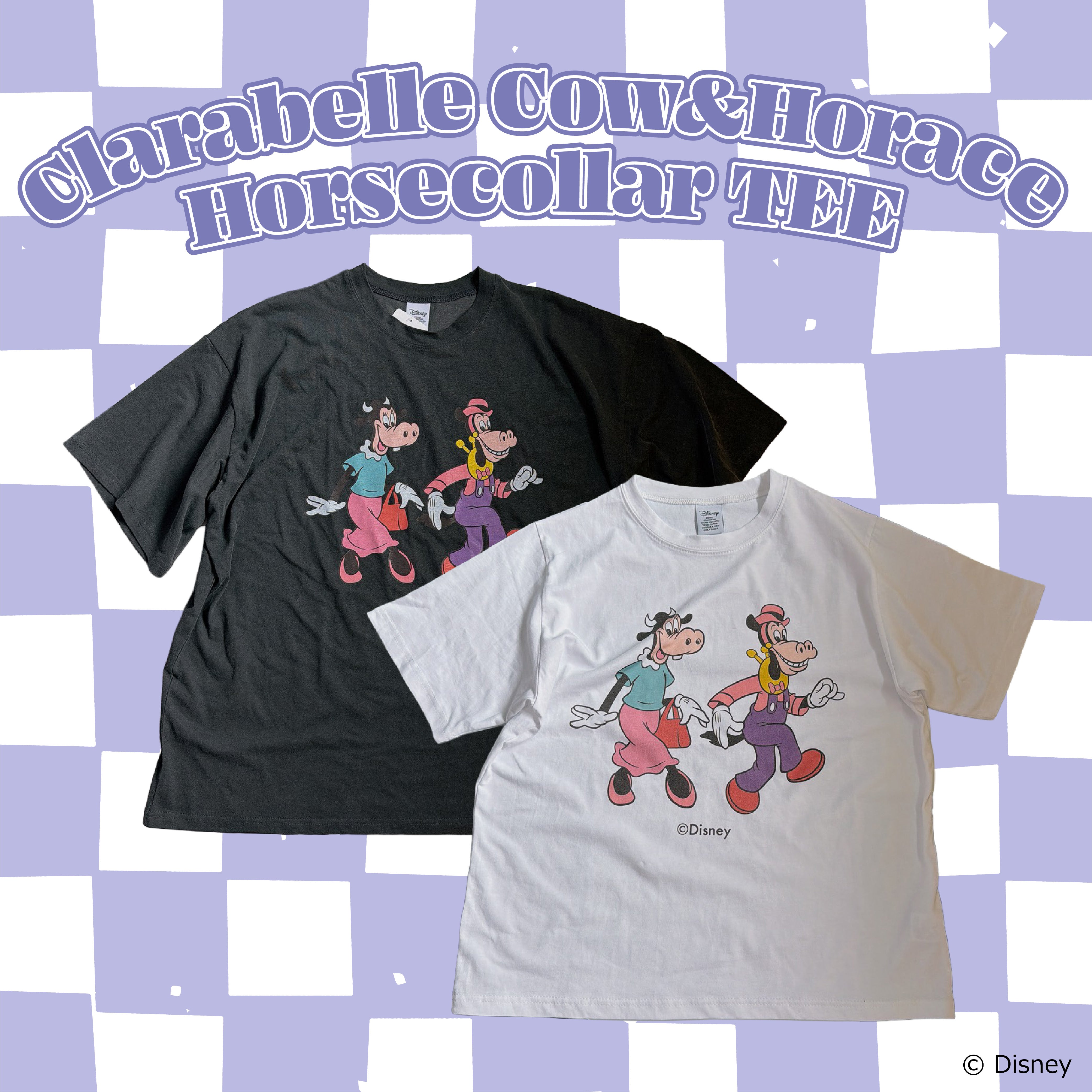 ※予約※2色 クララベル・カウ＆ホーレス・ホースカラーTシャツ 5月中の出荷予定