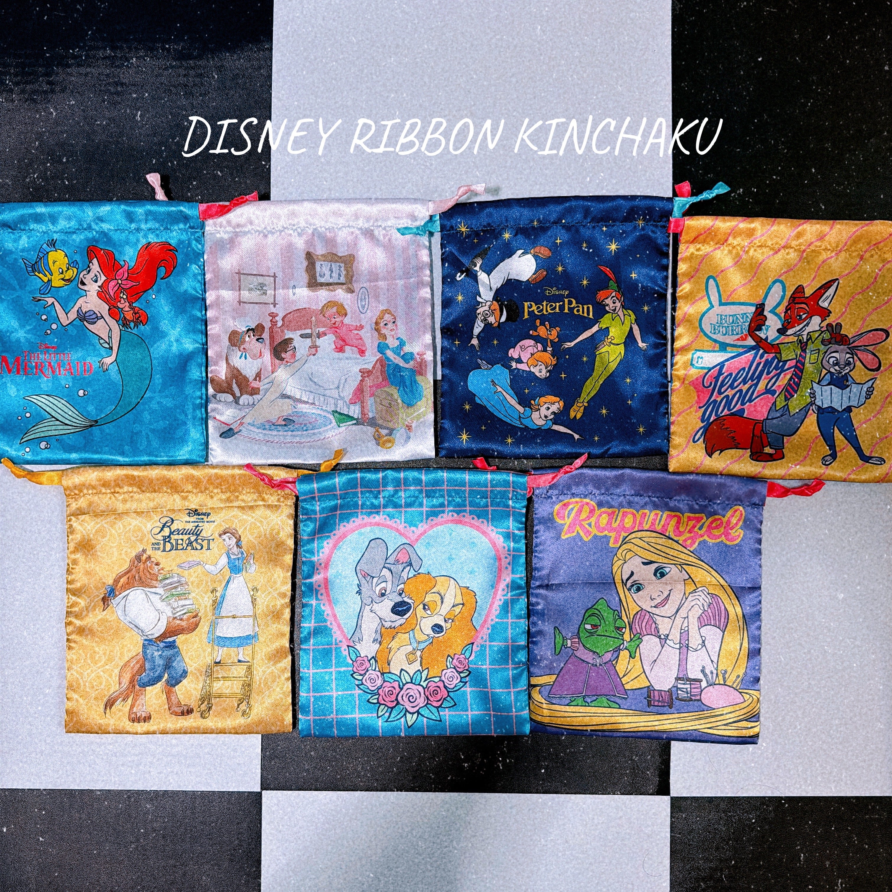 ※先行予約アイテム※7種類 ディズニーリボン巾着 2月中の出荷予定
