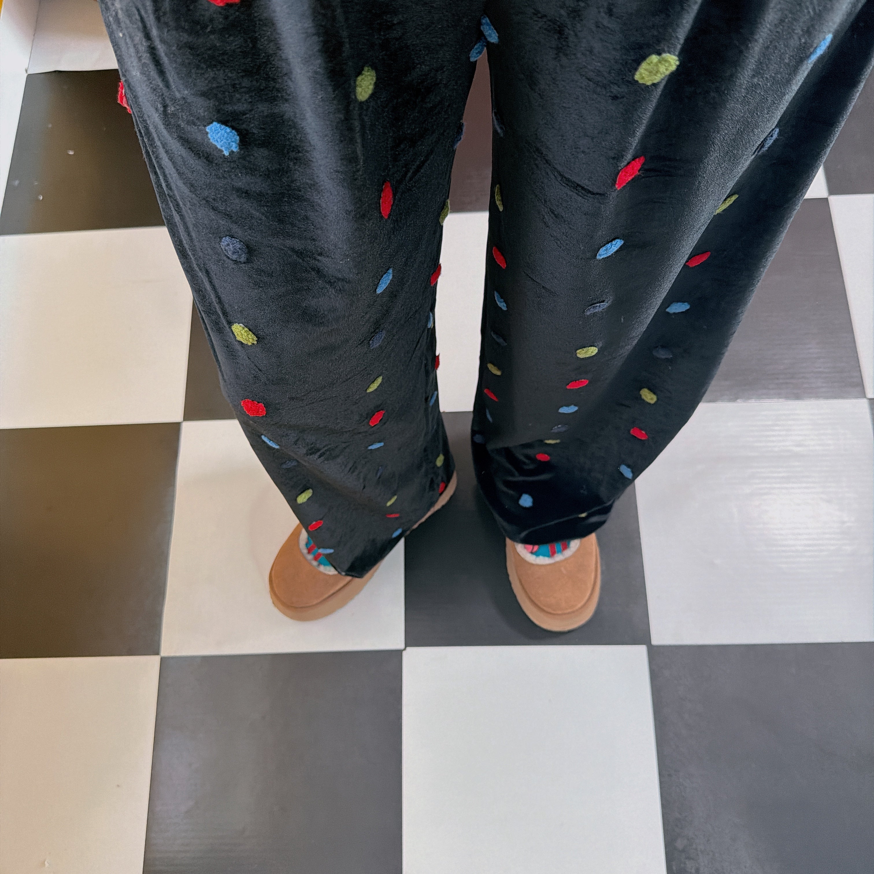 ※予約※ポンポンベロアパンツ 11月下旬〜12月上旬のお届け予定