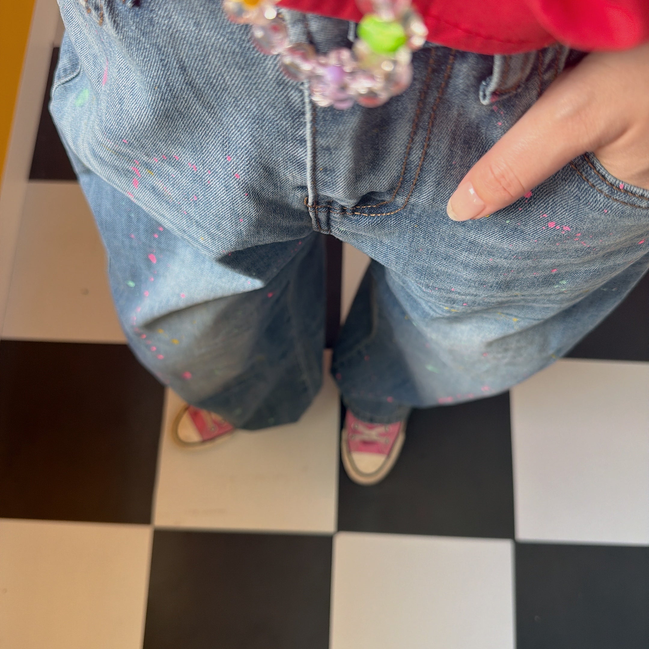 ※予約※ペイントデニムパンツ 5月中の出荷予定