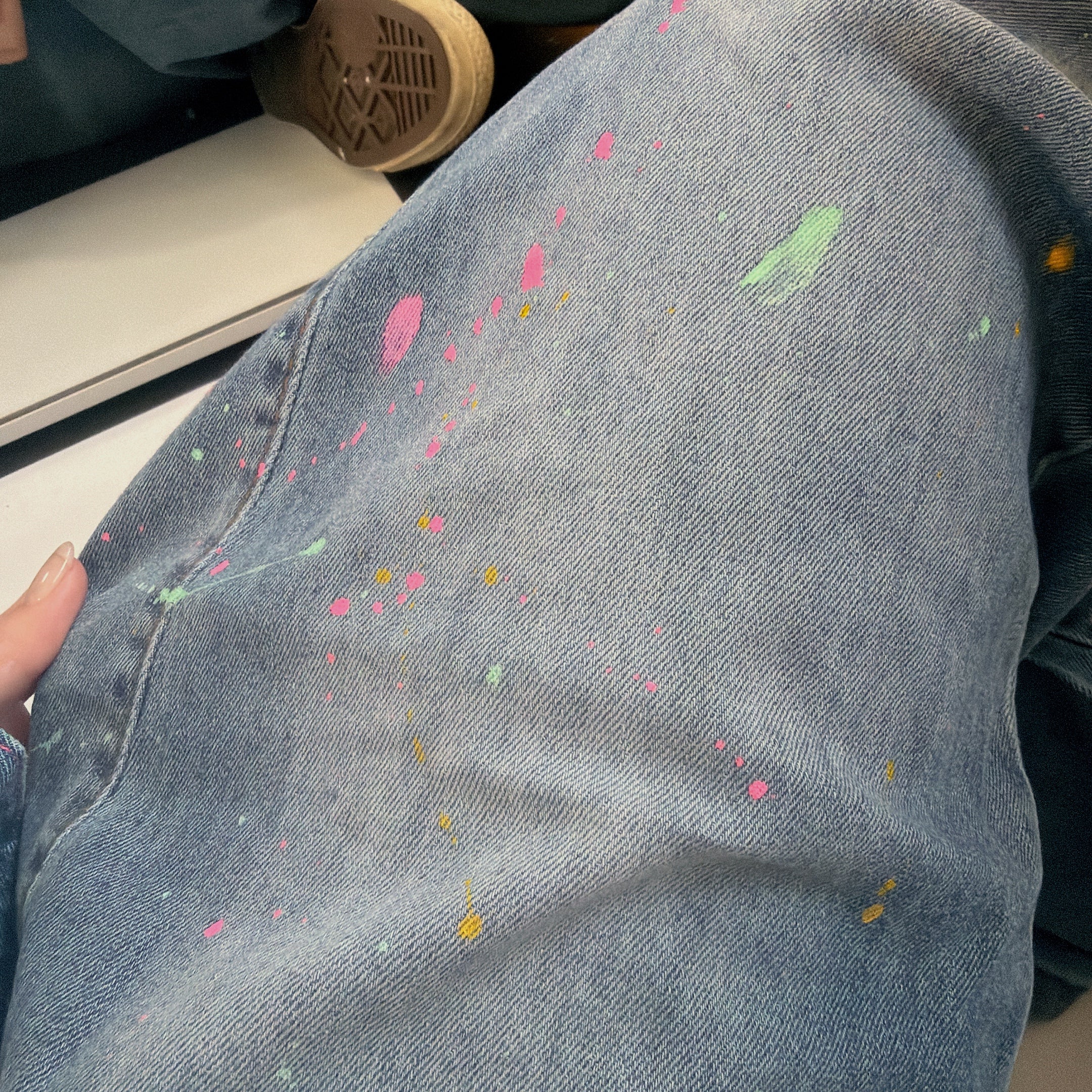 ※予約※ペイントデニムパンツ 5月中の出荷予定