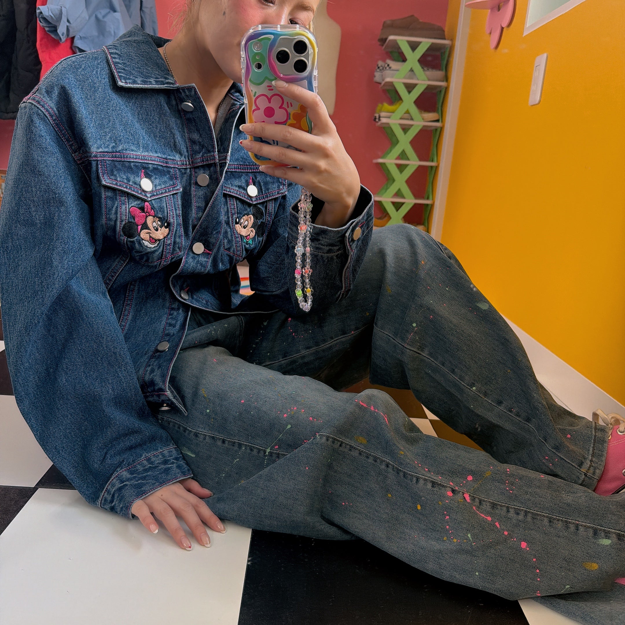 ※予約※ペイントデニムパンツ 5月中の出荷予定