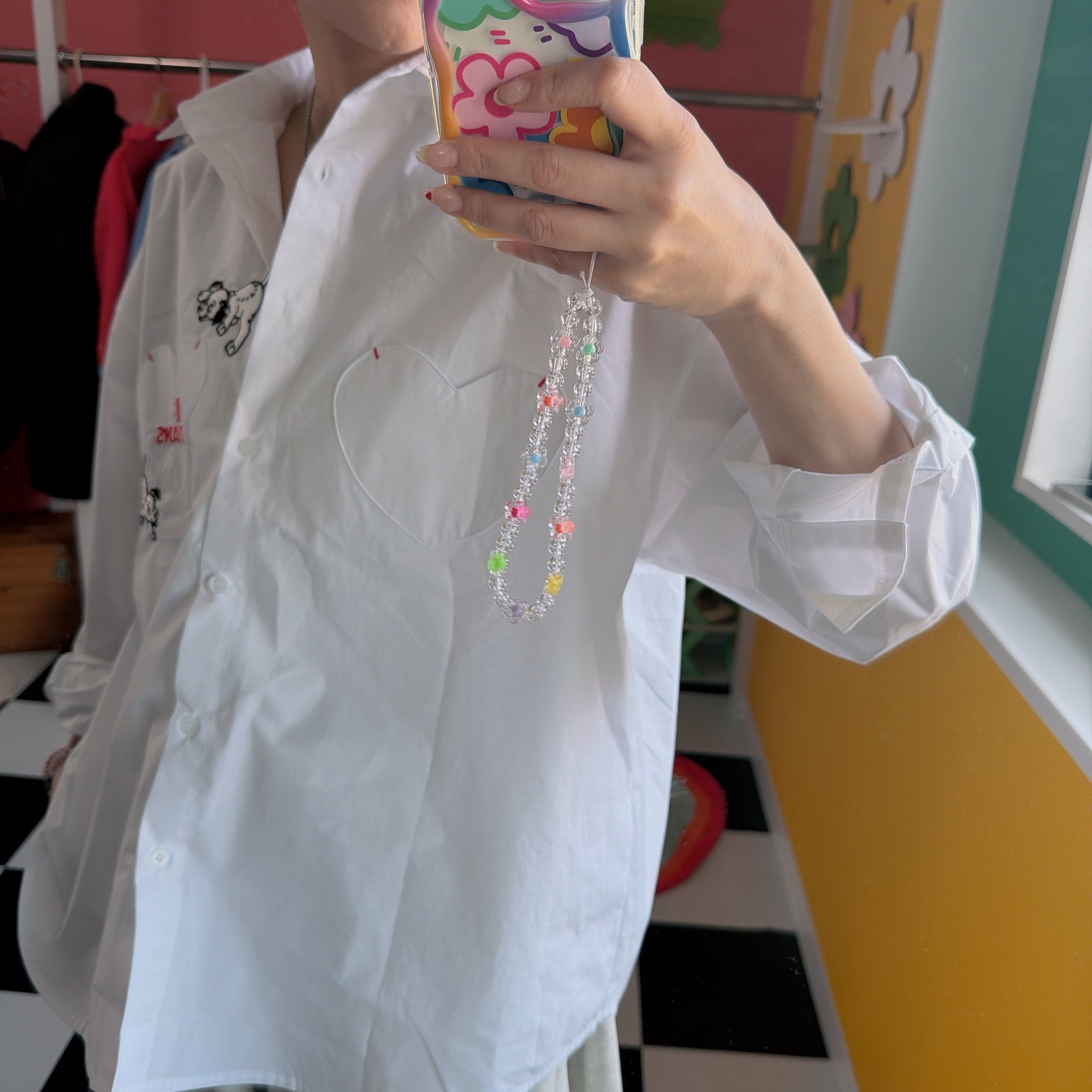 ※予約※3色 101DALMATIAN刺繍ハートポケットシャツ 5月中の出荷予定