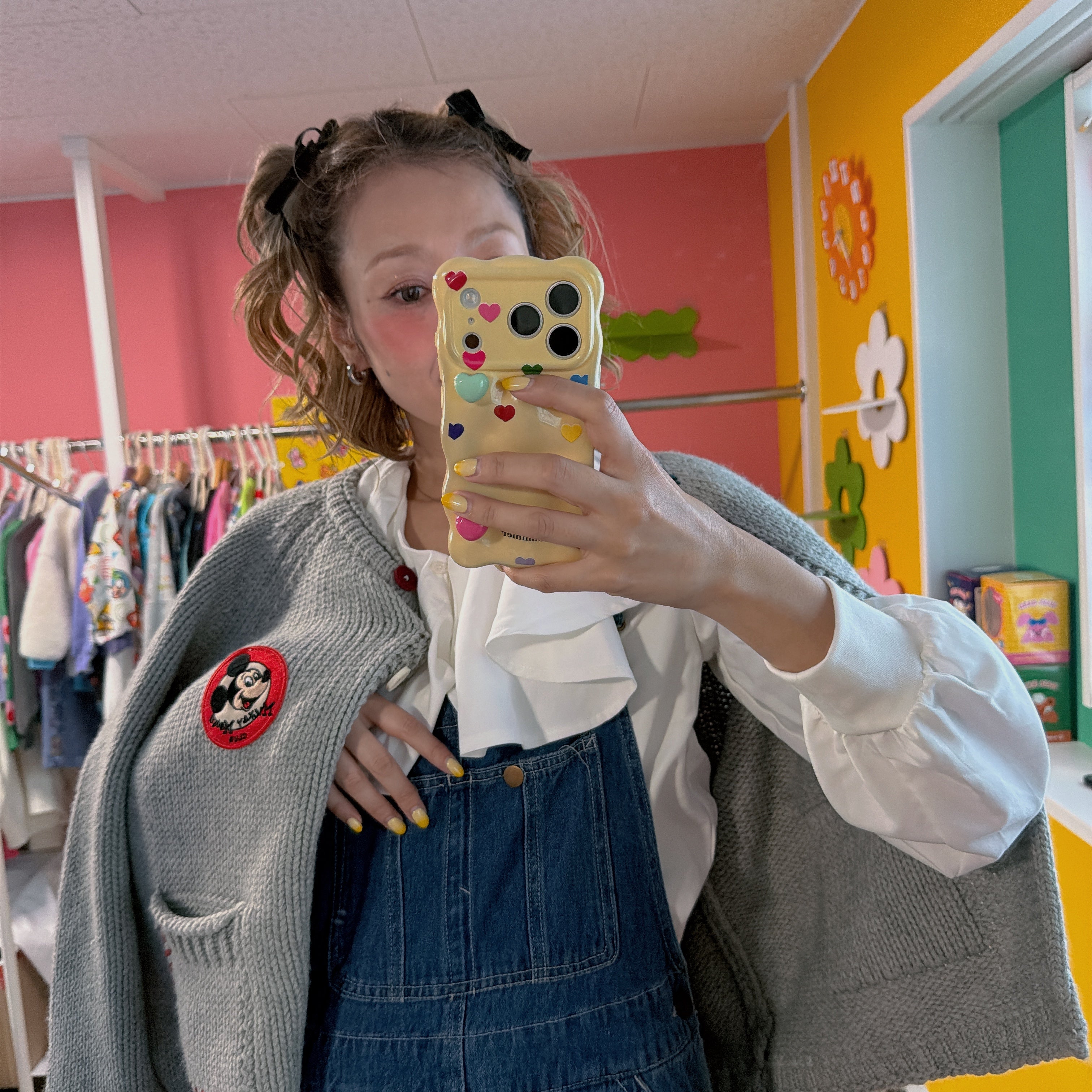 ※予約※2色 ミッキーハンドメイドニット 12月中の出荷予定