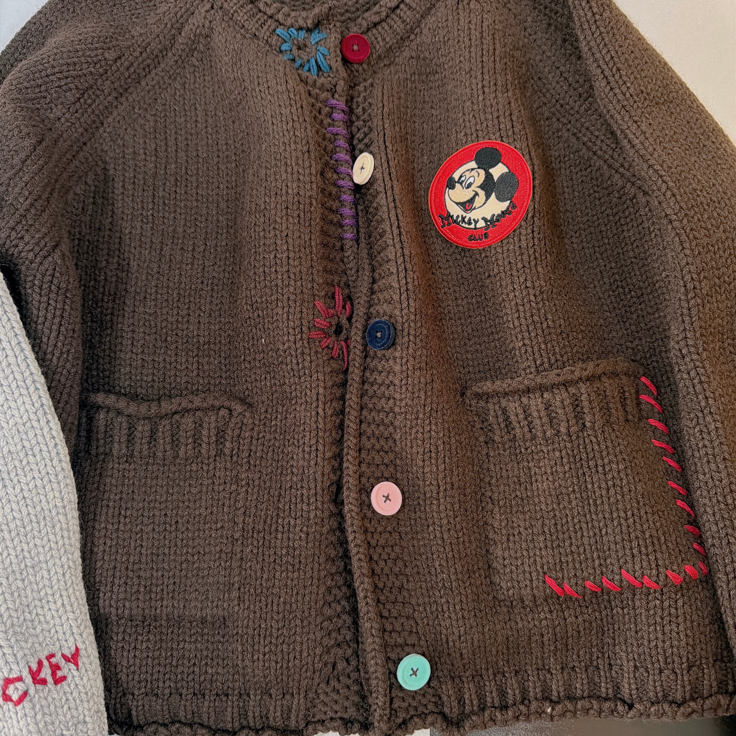 ※予約※2色 ミッキーハンドメイドニット 12月中の出荷予定