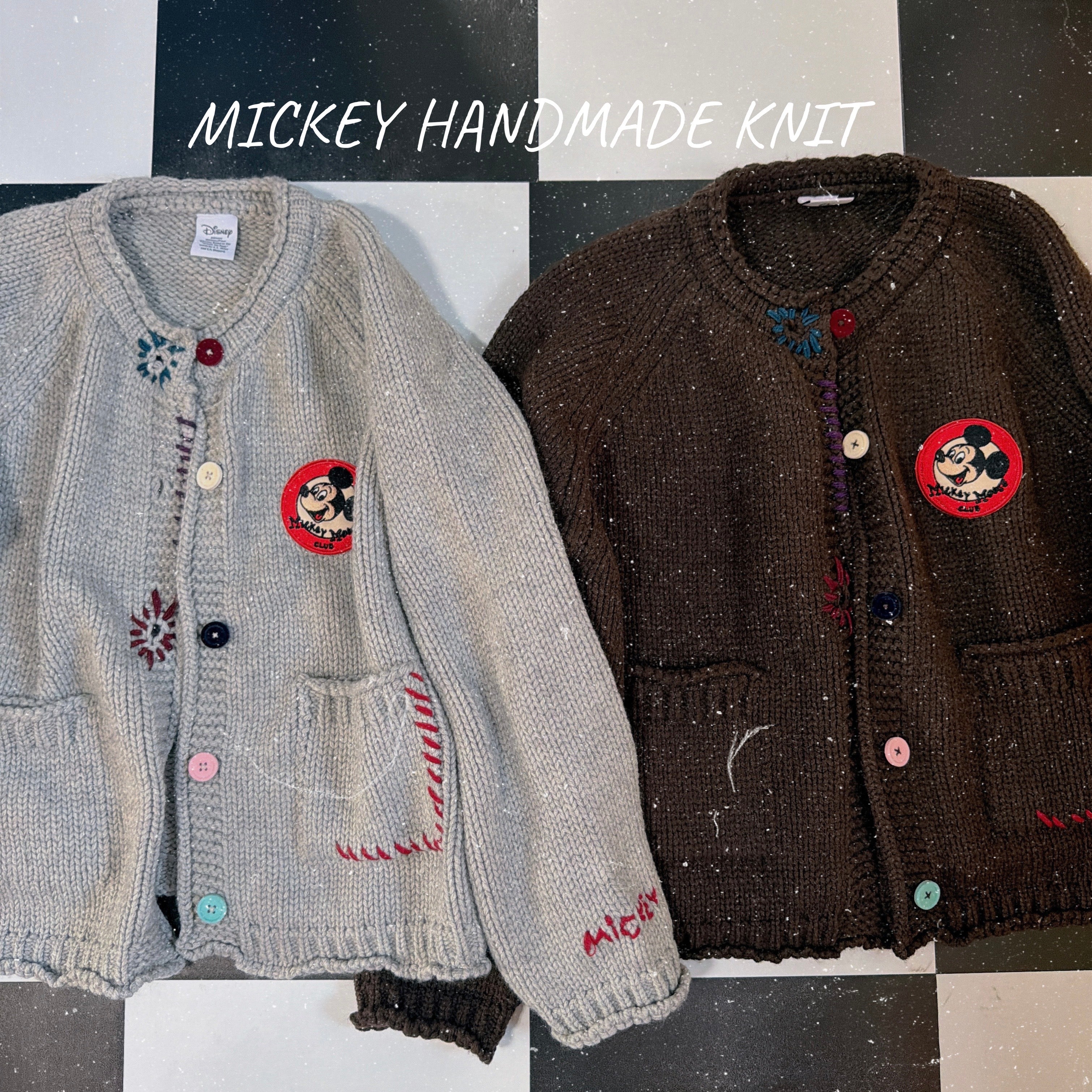 ※予約※2色 ミッキーハンドメイドニット 12月中の出荷予定