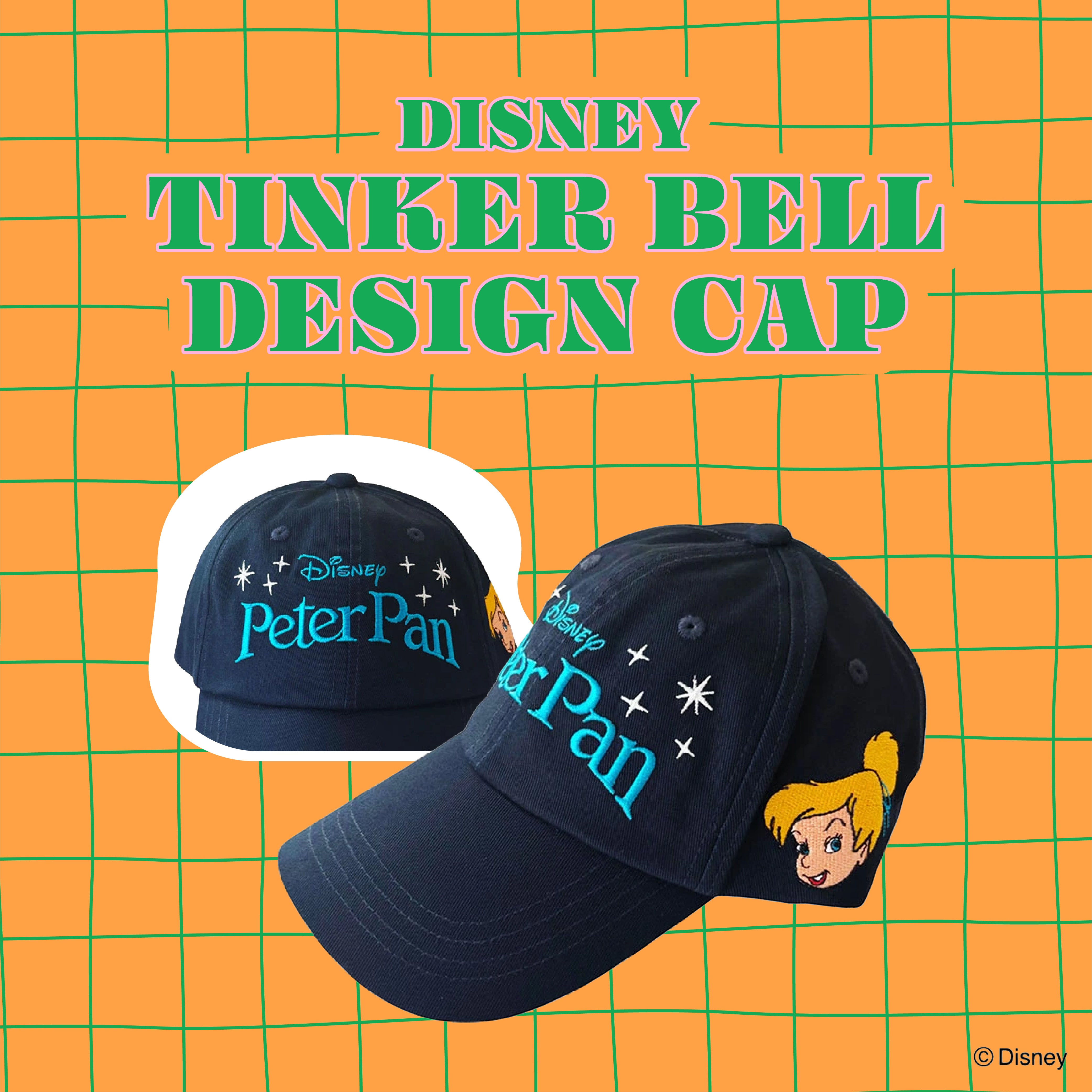 ※予約※ ピーターパン ティンカー・ベル刺繍ロゴキャップ 3月下旬の出荷予定