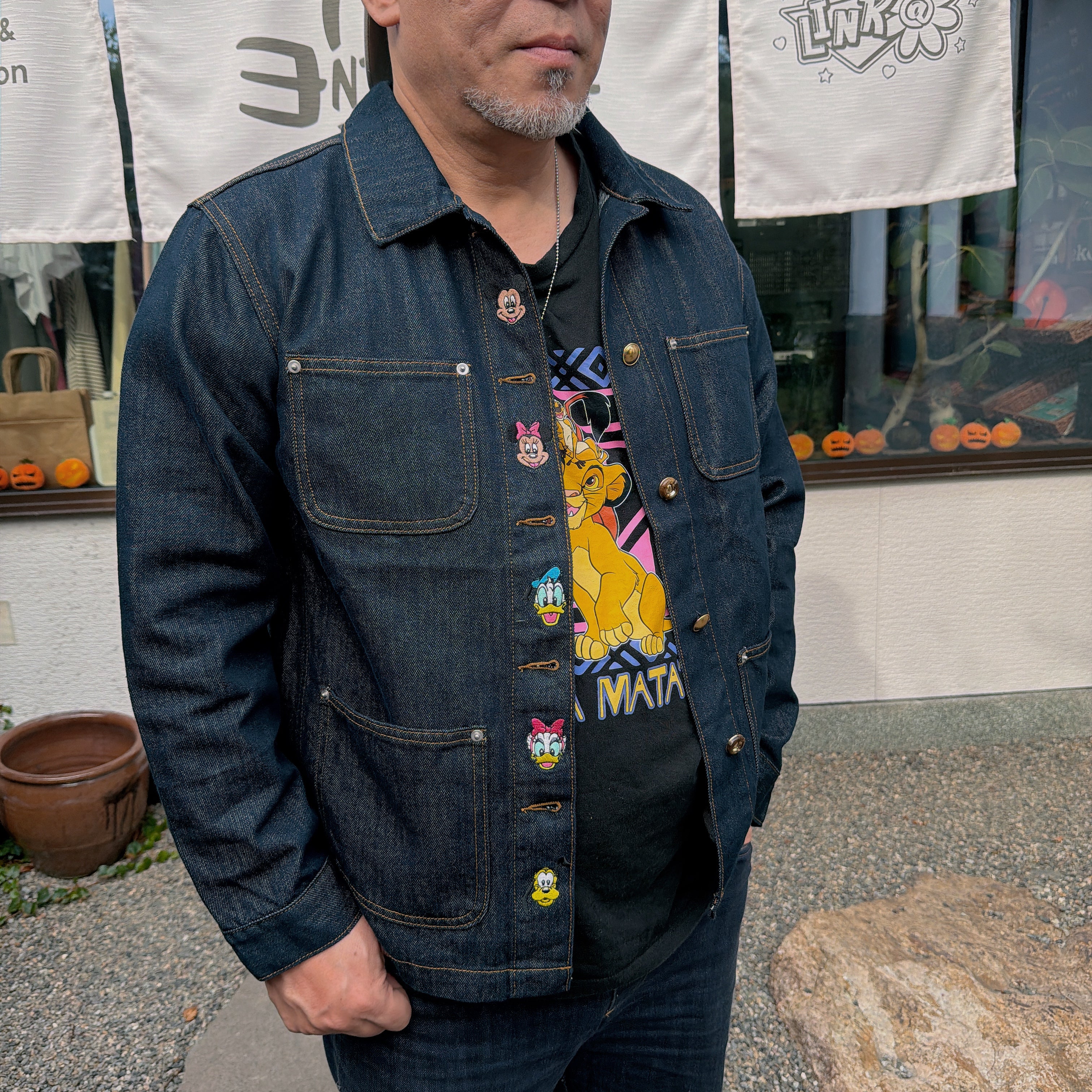 ※予約※ミッキーフレンズ刺繍ゴールドボタンデニムジャケット 12月下旬〜1月上旬の出荷予定