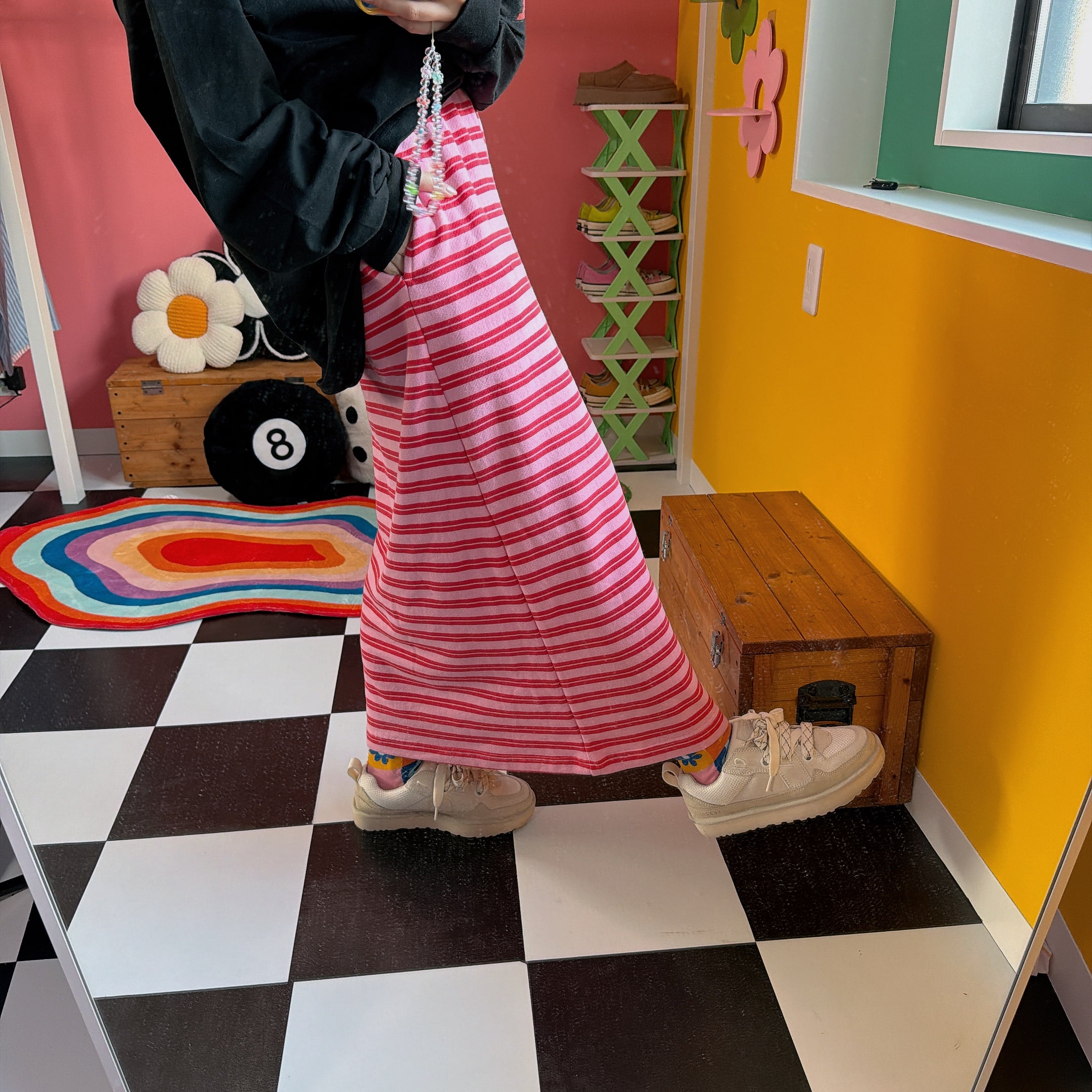 ※予約※3色 ダブルボーダースカート 5月中の出荷予定