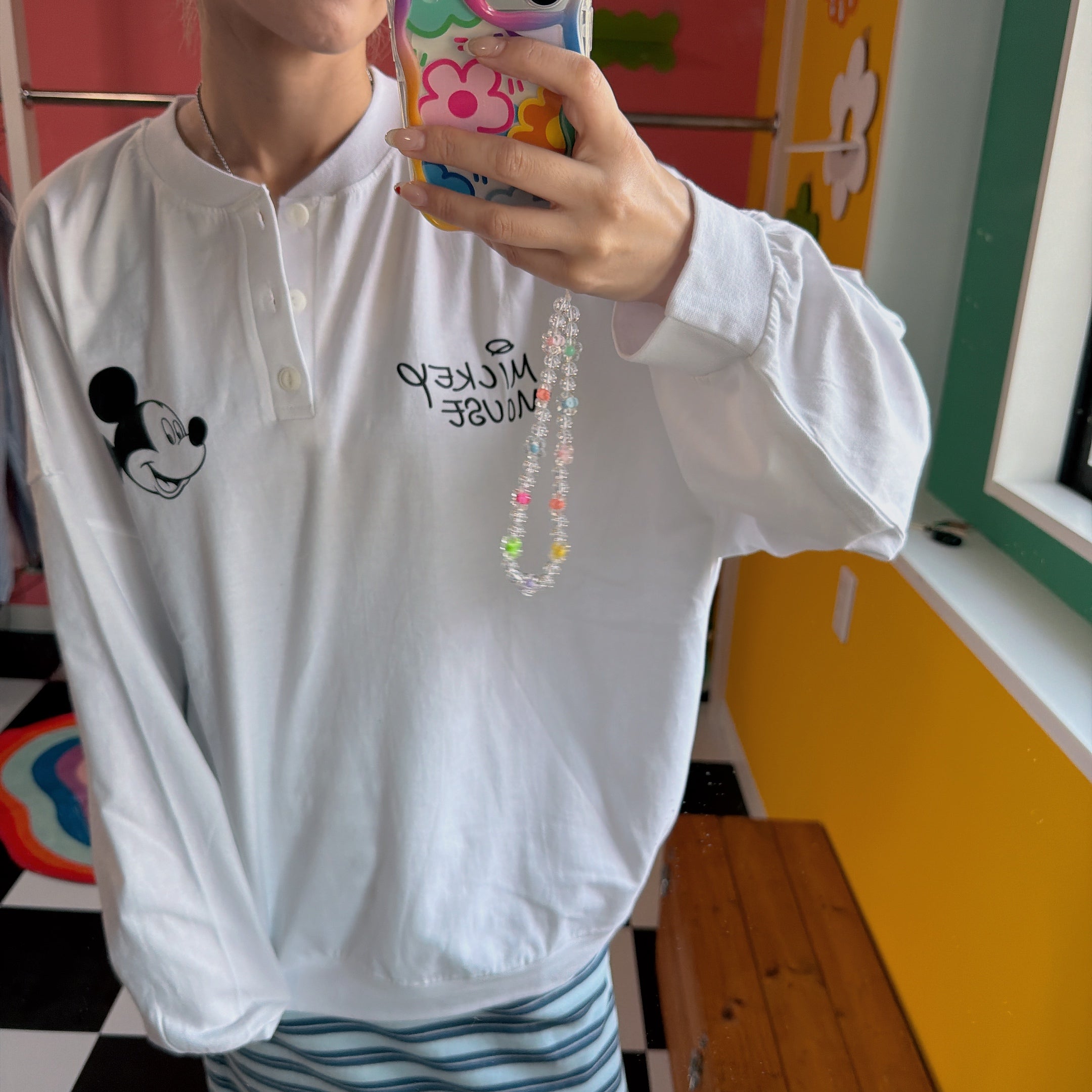 ※予約※3色 MICKEYヘンリーネックプルオーバー 5月中の出荷予定