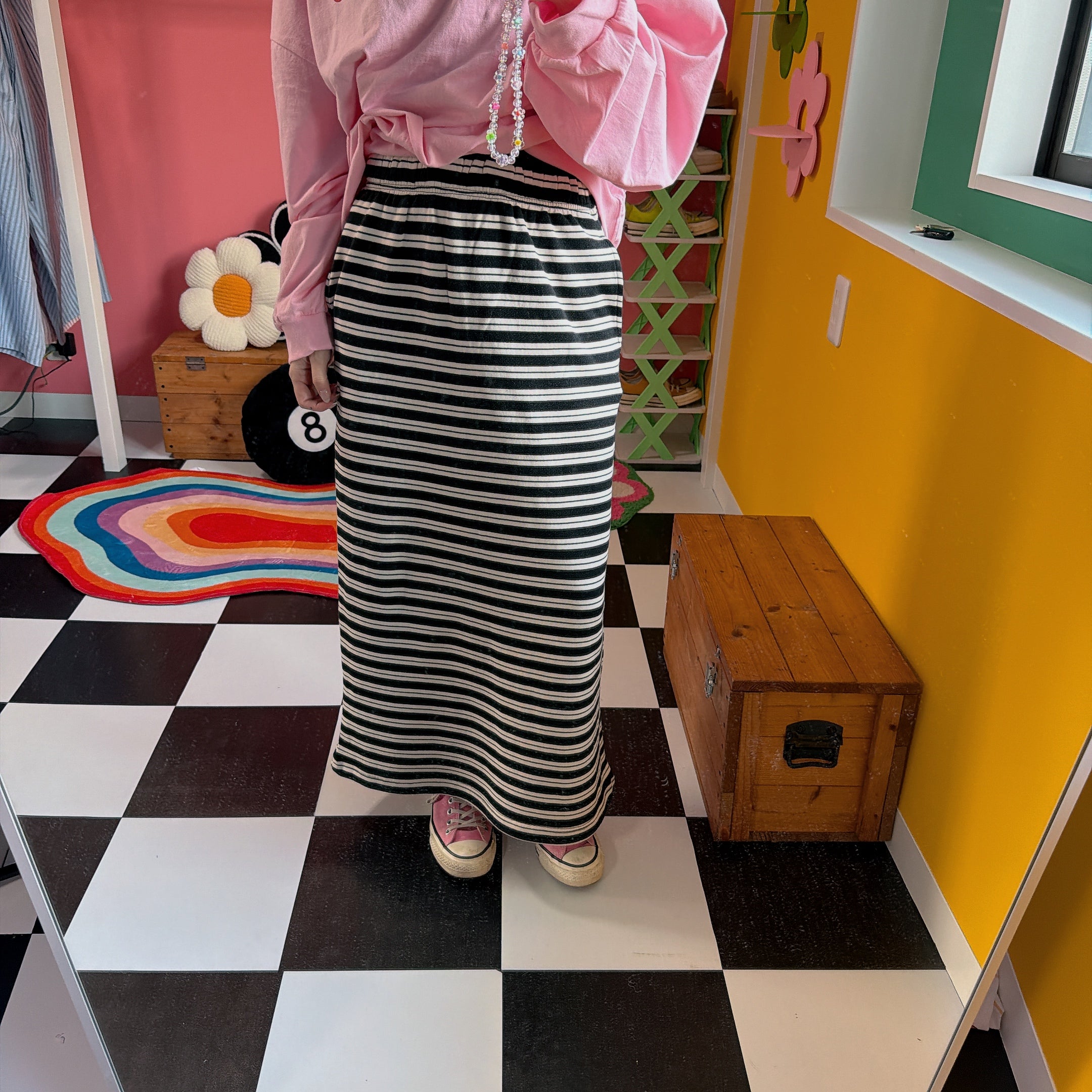 ※予約※3色 ダブルボーダースカート 5月中の出荷予定