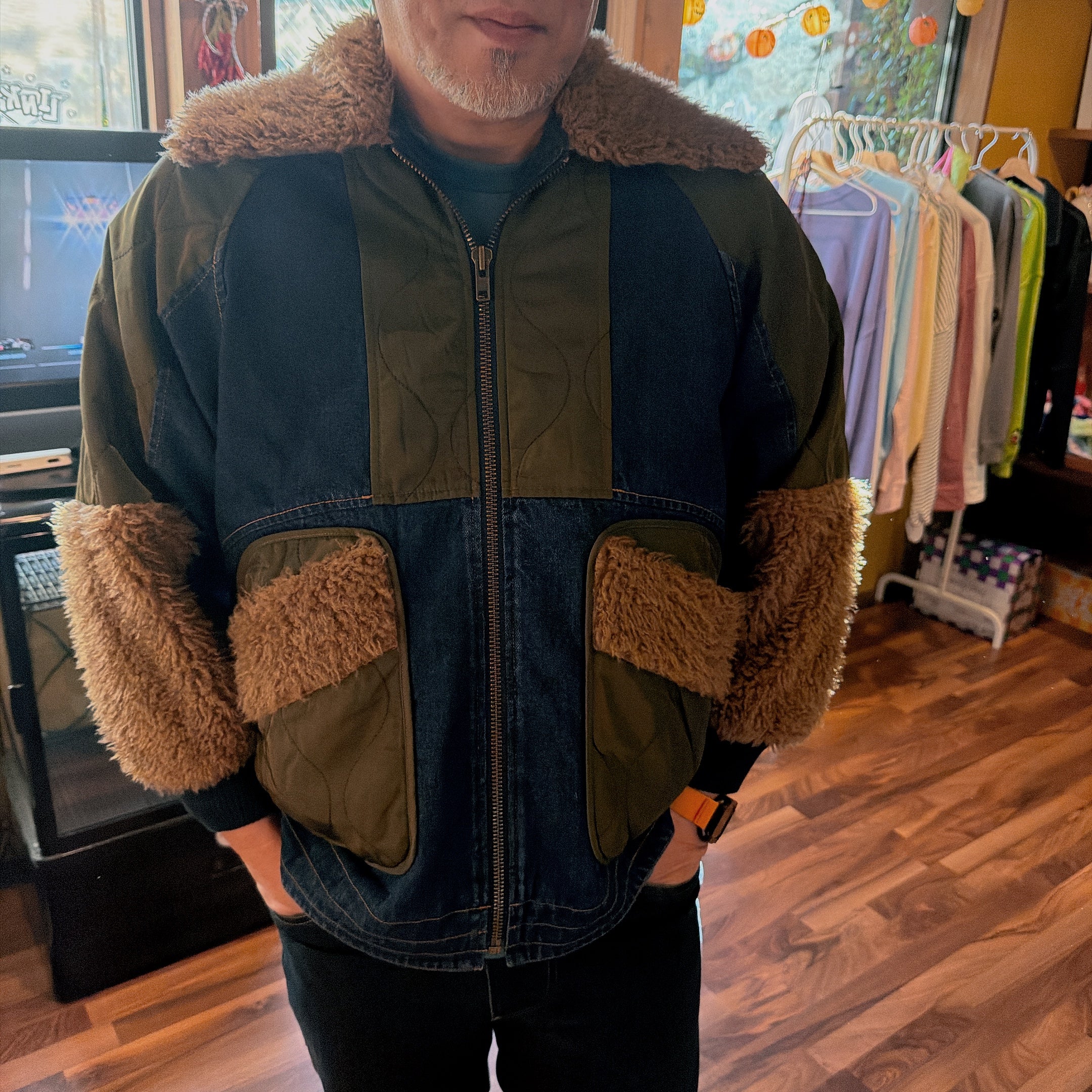 ※上限あり予約※キルティングデニムジャケット11月下旬の出荷予定