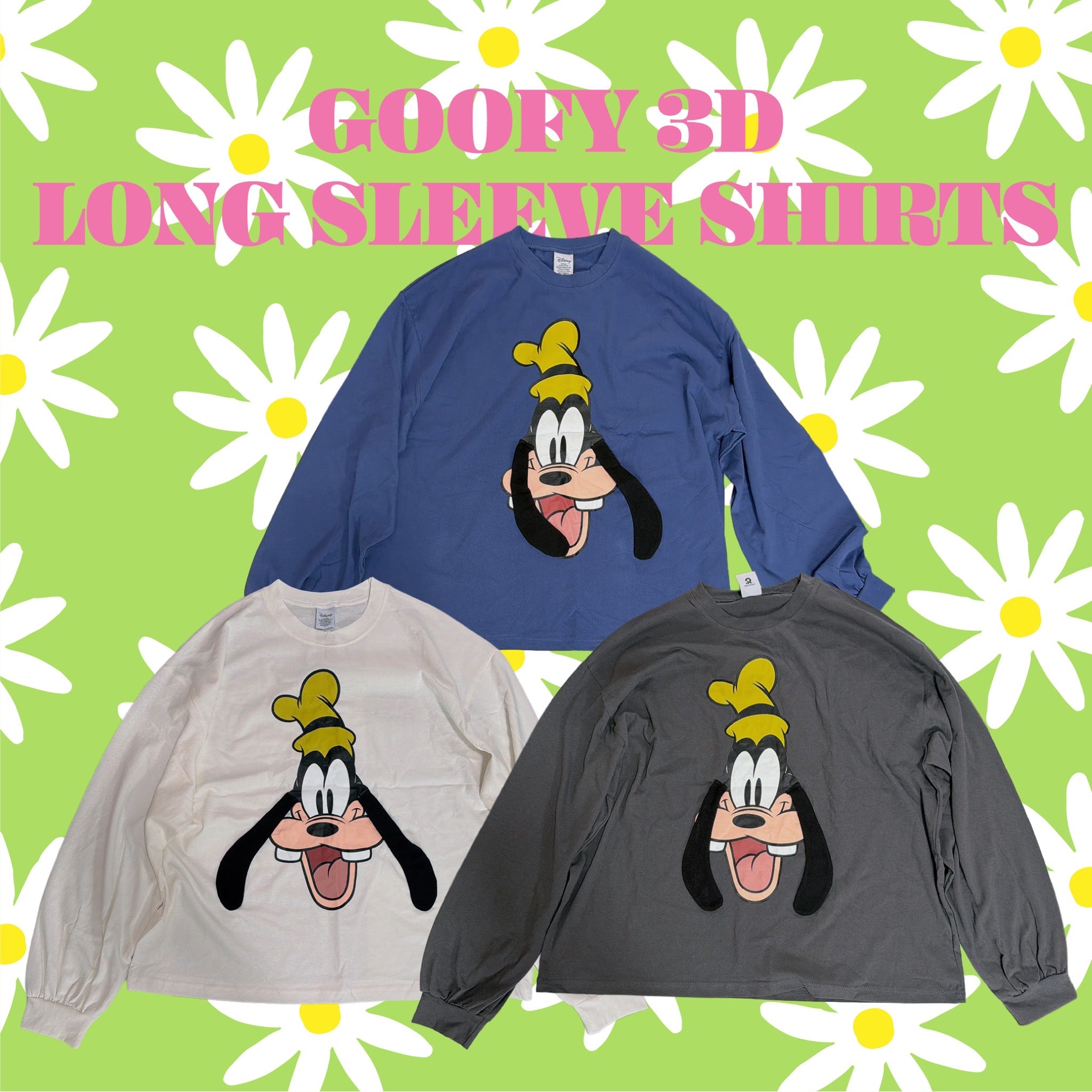 ※即納※3色 グーフィー3DロンTEE