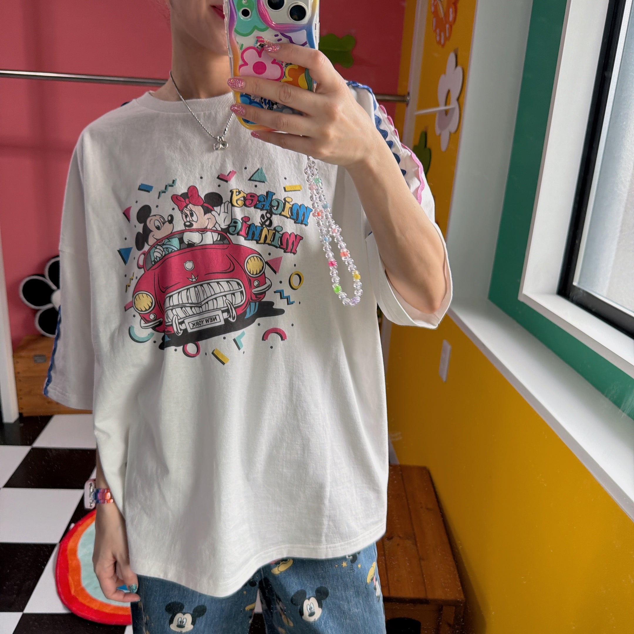 ※予備分のみ再販※LINK@オリジナルデザイン ミッキー＆ミニー カードライブデートTEE 6月下旬ごろの発送予定