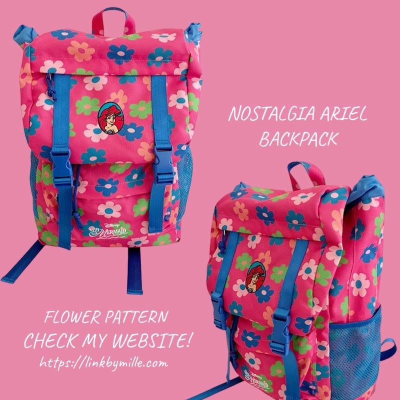 *Reservations only for spare items* NOSTALGICA 2 types of Ariel series all-over pattern backpacks Scheduled to be shipped in December