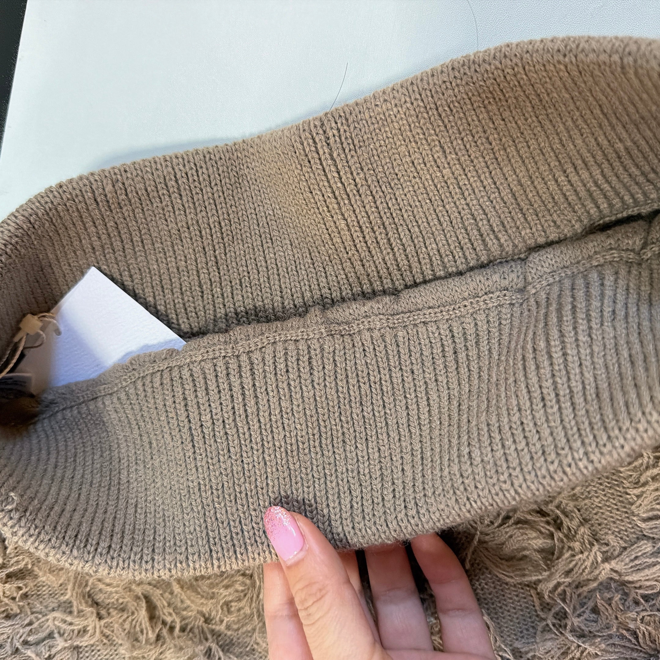 ※予約※セットアップ可能 フリンジMOKEニット&スカート 1月下旬ごろの出荷予定