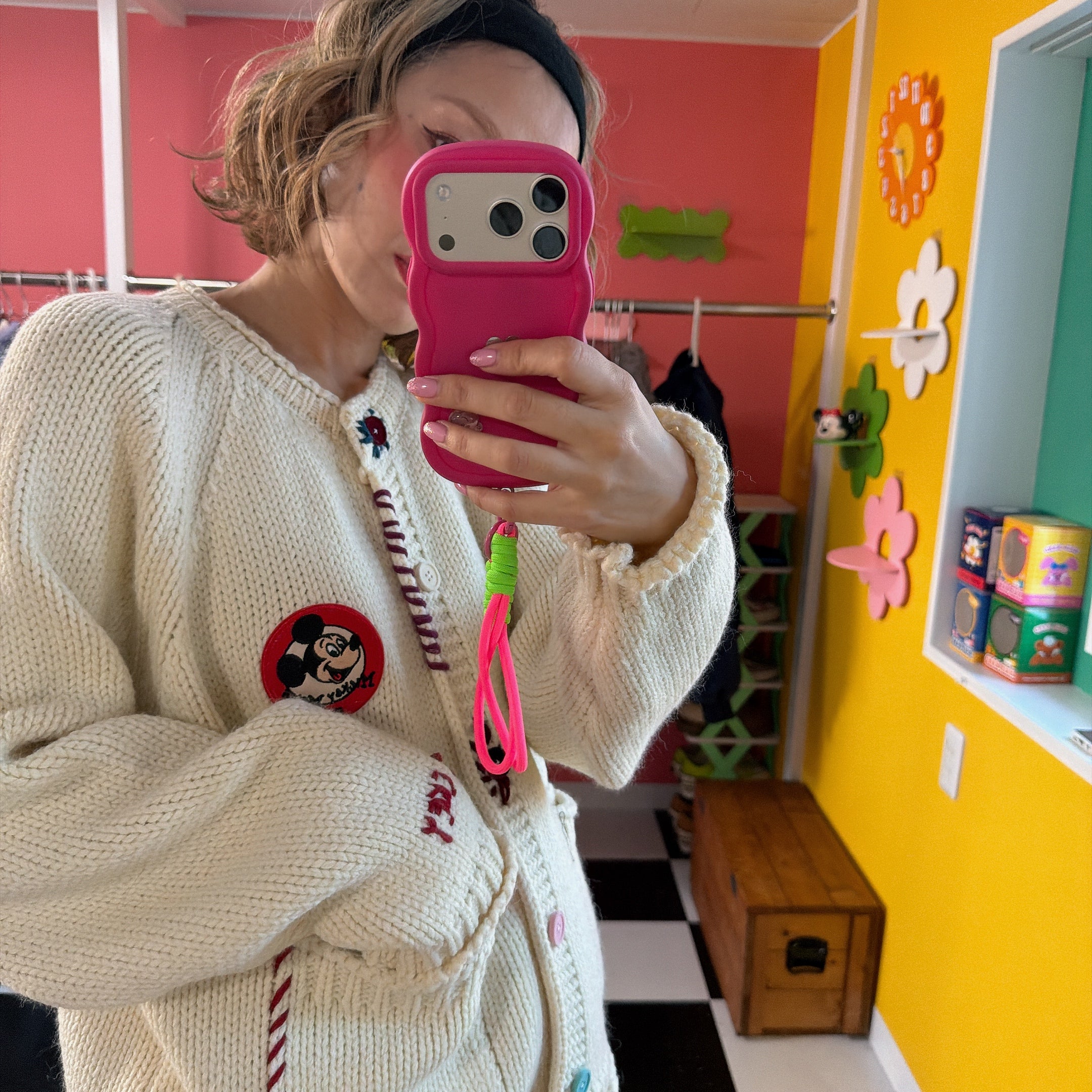 ※予約※新色 ミッキーハンドメイドニット 1月中の出荷予定