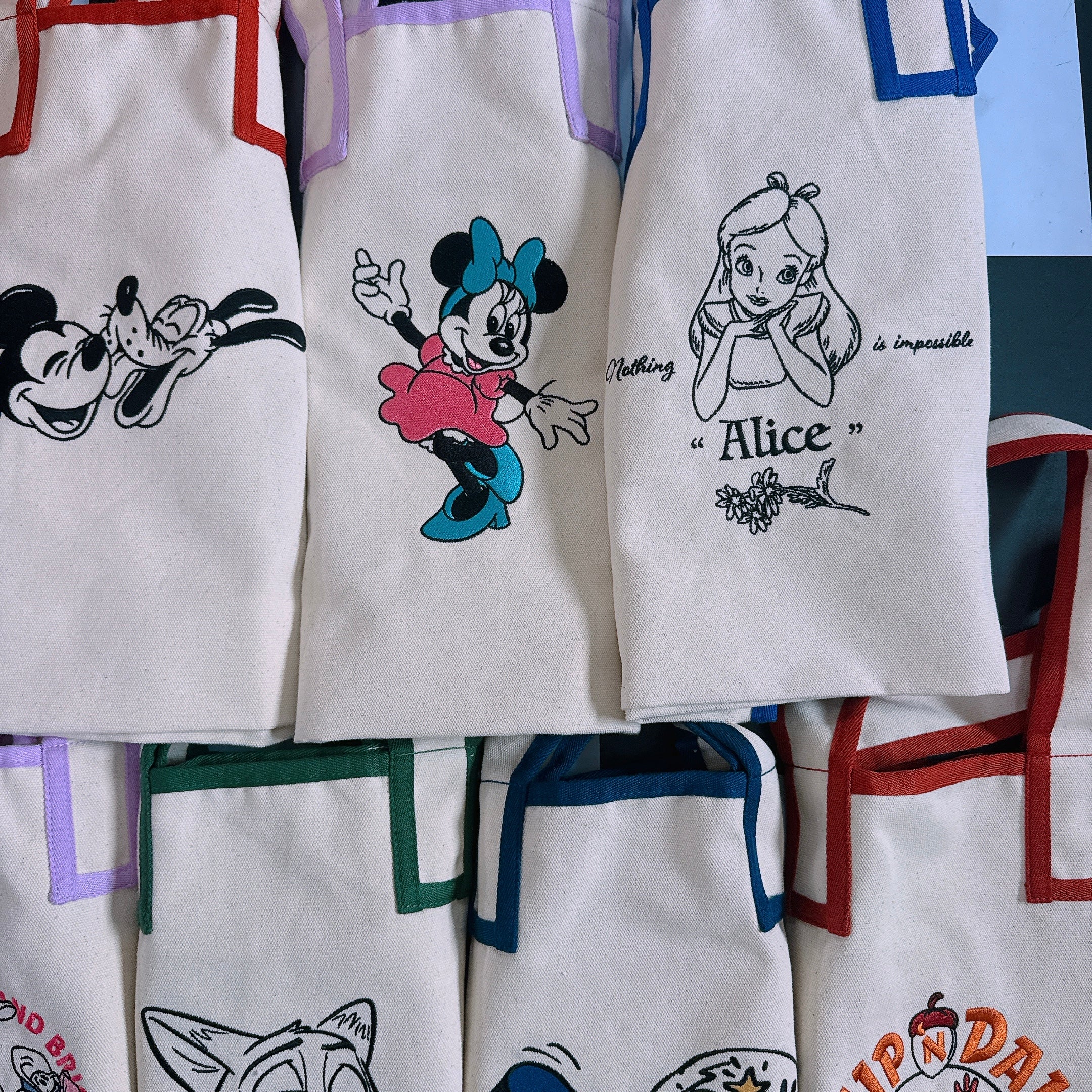 ※予約※ディズニー新作先行予約 7種類 刺繍ビッグトート 5月中の出荷予定