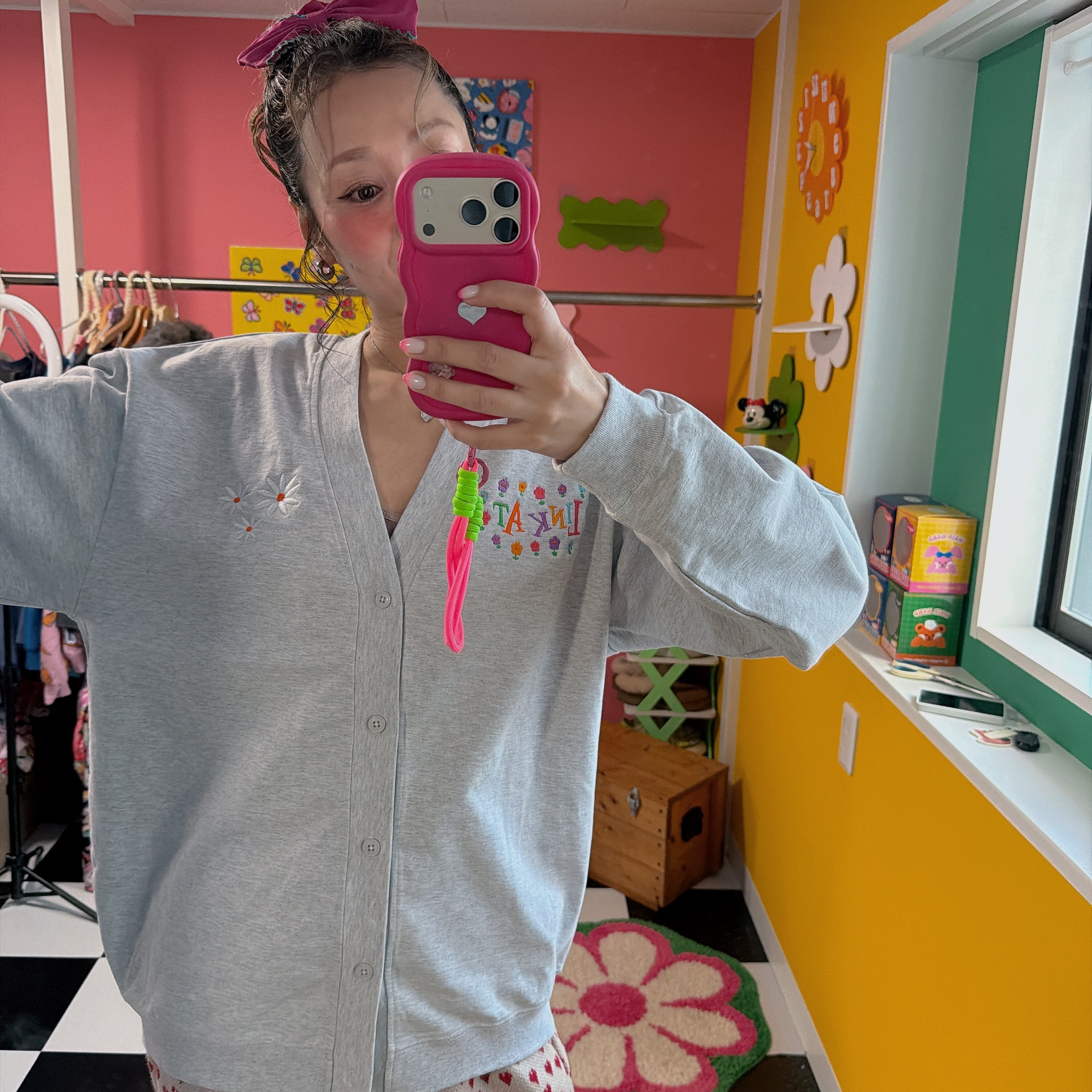 ※予約※2色LINK@ NEWロゴオリジナルシリーズ♡スウェットカーディガン 1月下旬〜2月上旬発送予定