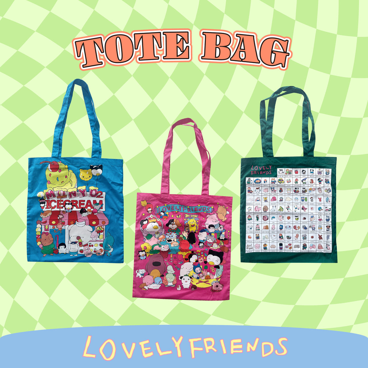 ※予約※ 3種 LOVELY FRIENDS ぺらトートバック 納期目安は商品ページに記載