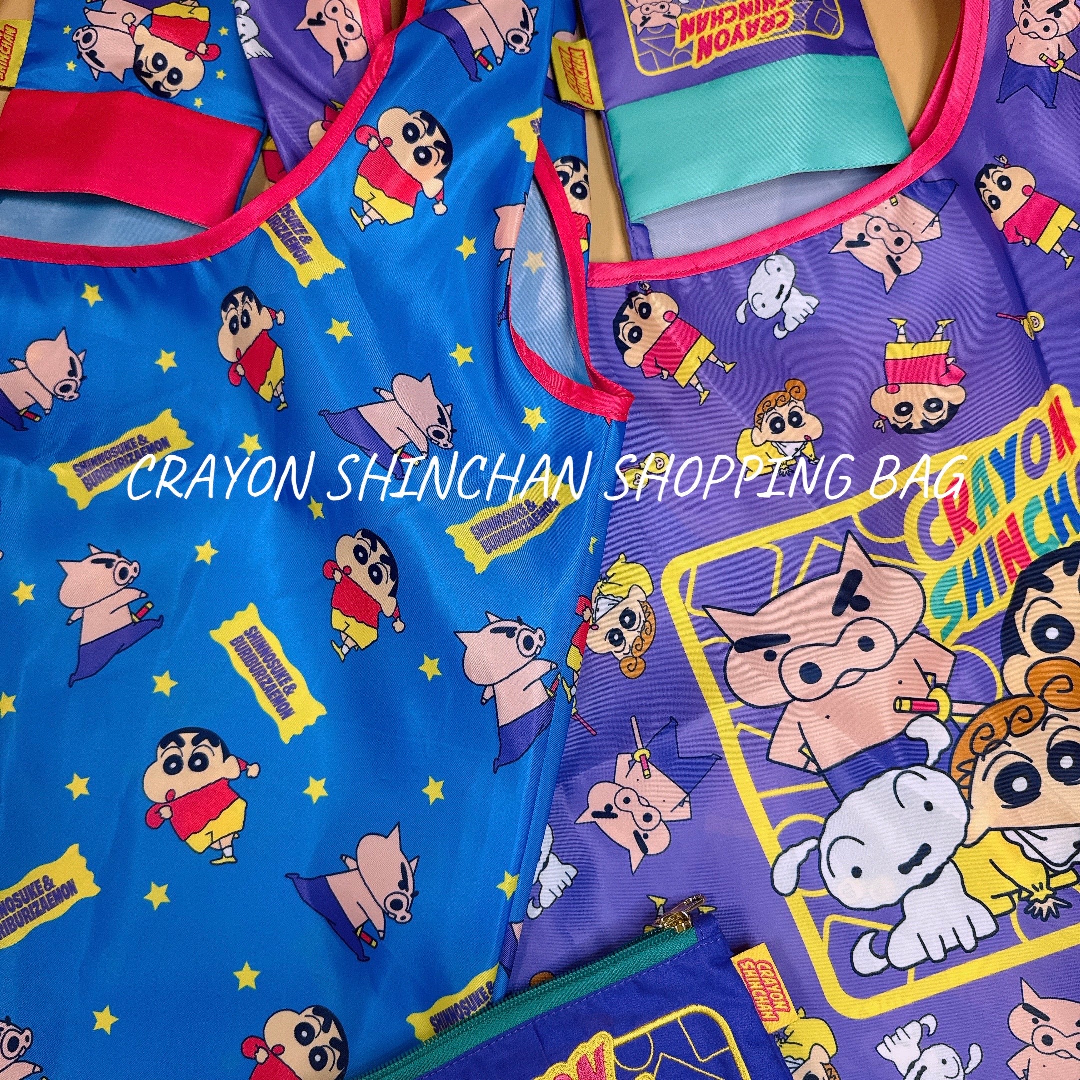 ※Pre-order※ Retro Shin-chan Goods Series♡ 2-color shopping bag Scheduled to be shipped in May