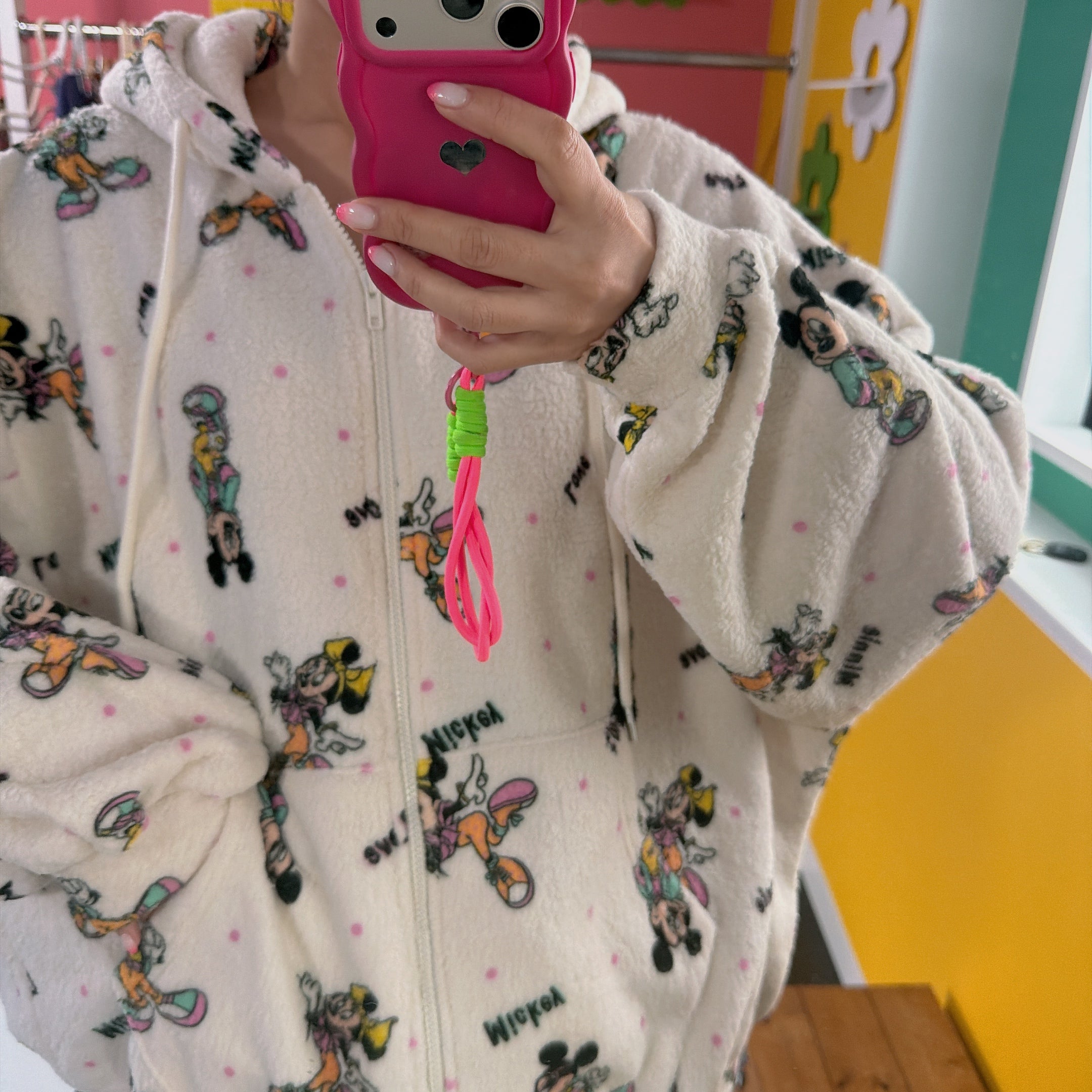 *Pre-order* 3-color Mickey and Friends fluffy hoodie. Scheduled to ship late January to early February.