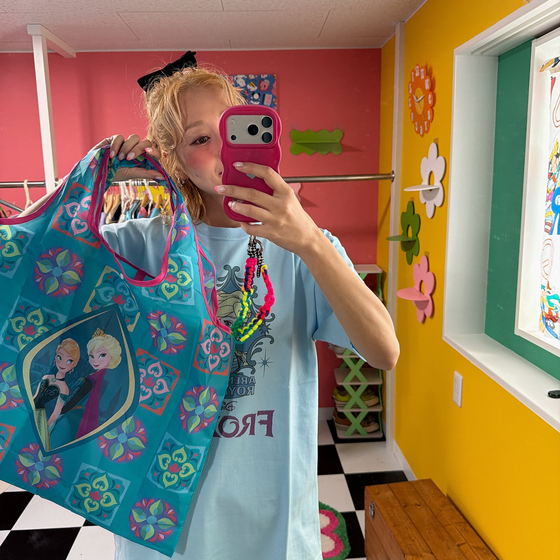 ※2026SS Pre-order※ Frozen Nordic Flower Series Shopping Bag Scheduled to ship in April