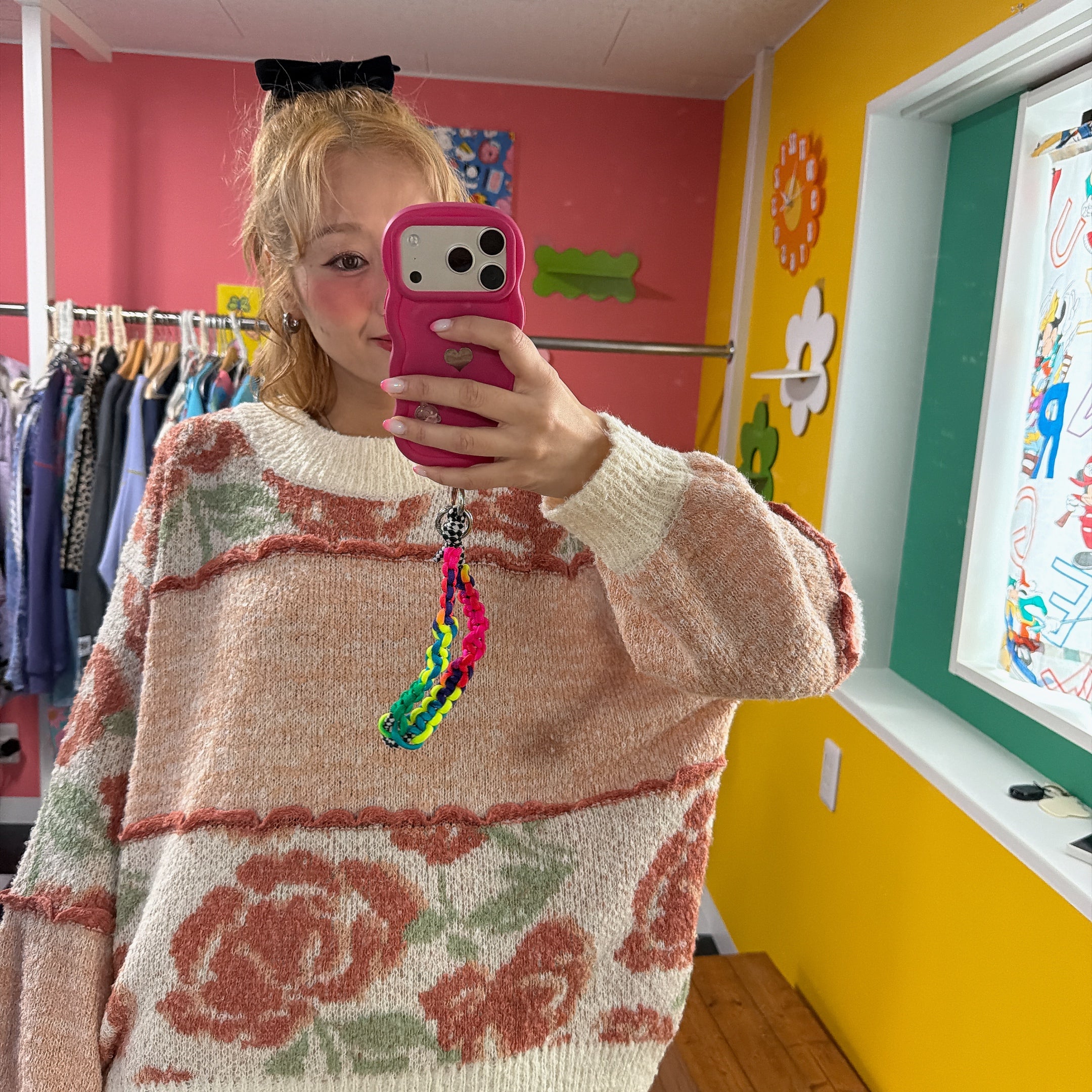 ※上限あり予約※4色 ヴィンテージフラワーニット  1月中の出荷予定