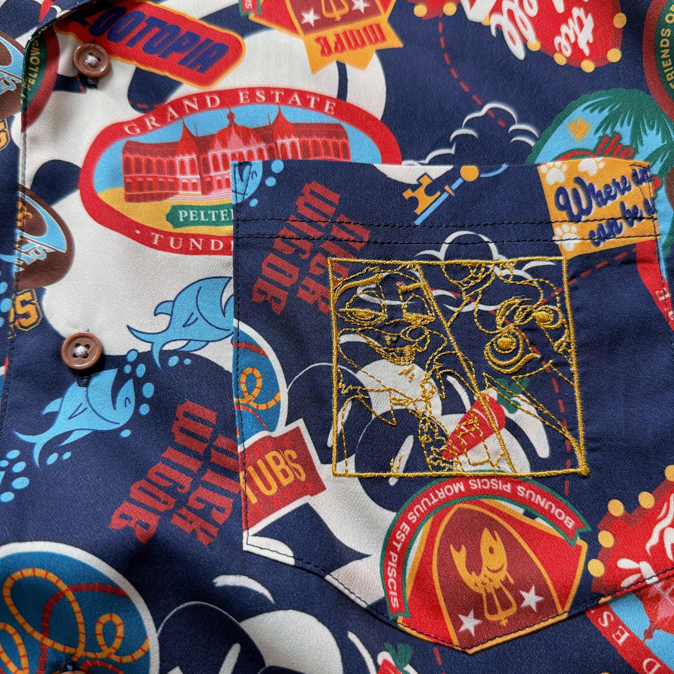 *Reservation* 5 types of DISNEY NOSTALGICA all-over print set-up (top and bottom sold separately) Scheduled to ship from early to mid-August