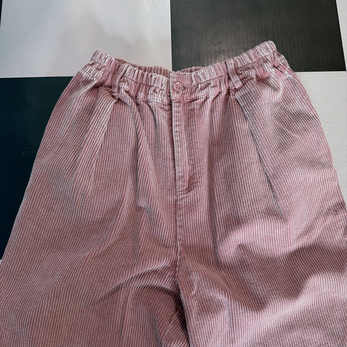 ※予約※ <上下別売/セットアップ対応> 3色 ケミカルウォッシュ コーデュロイ ショートジャケット＆タックワイドパンツ 納期目安は商品ページに記載