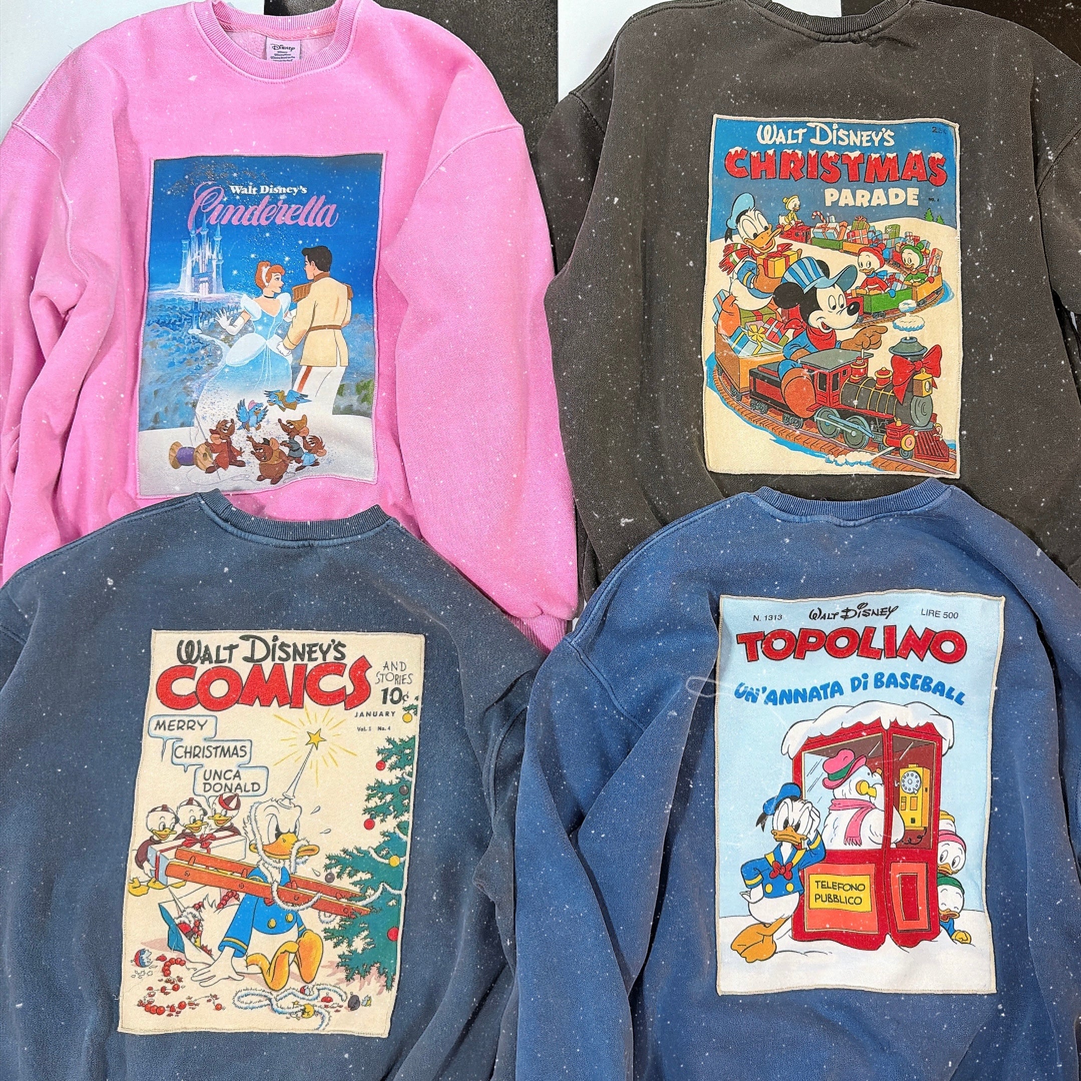 ※予約※4種類 DISNEYポスターピグメントスウェット 1月下旬〜2月上旬の出荷予定