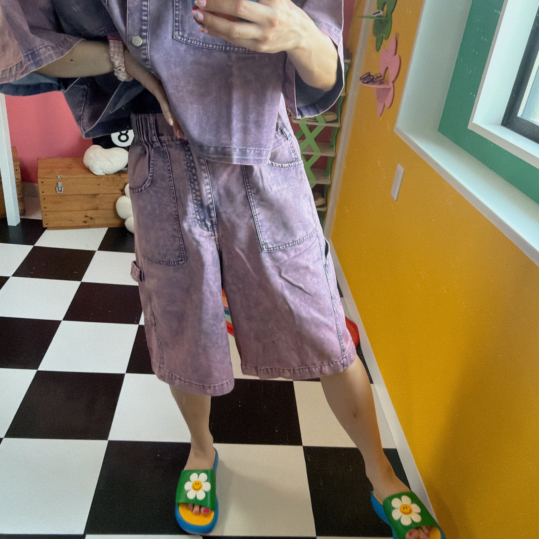 ※上限あり予約※ セットアップ可能 軽量デニムケミカル加工2wayパンツ 6月中旬出荷予定