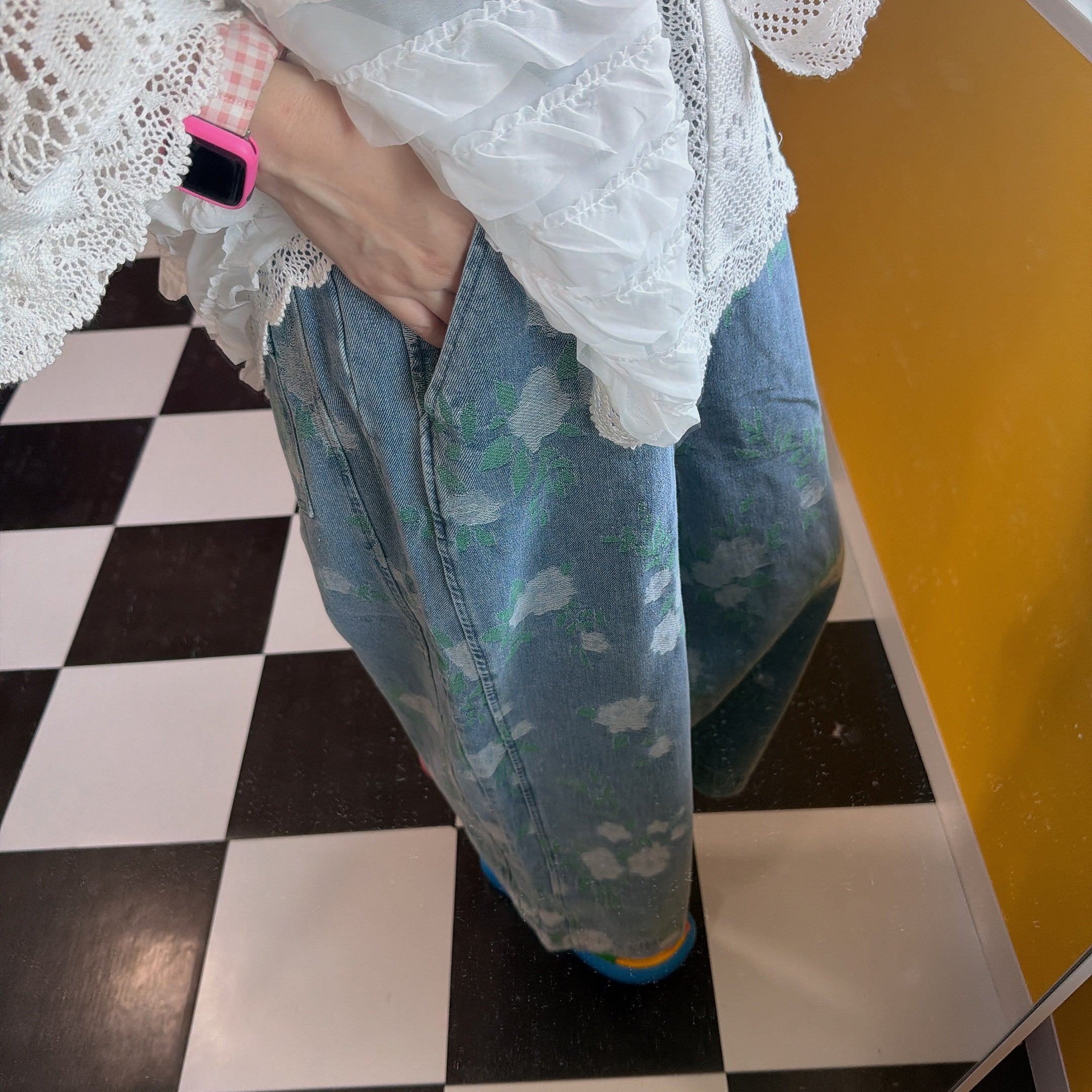 ※上限あり予約※3種類 ジャガードデニムパンツ 6月中旬出荷予定