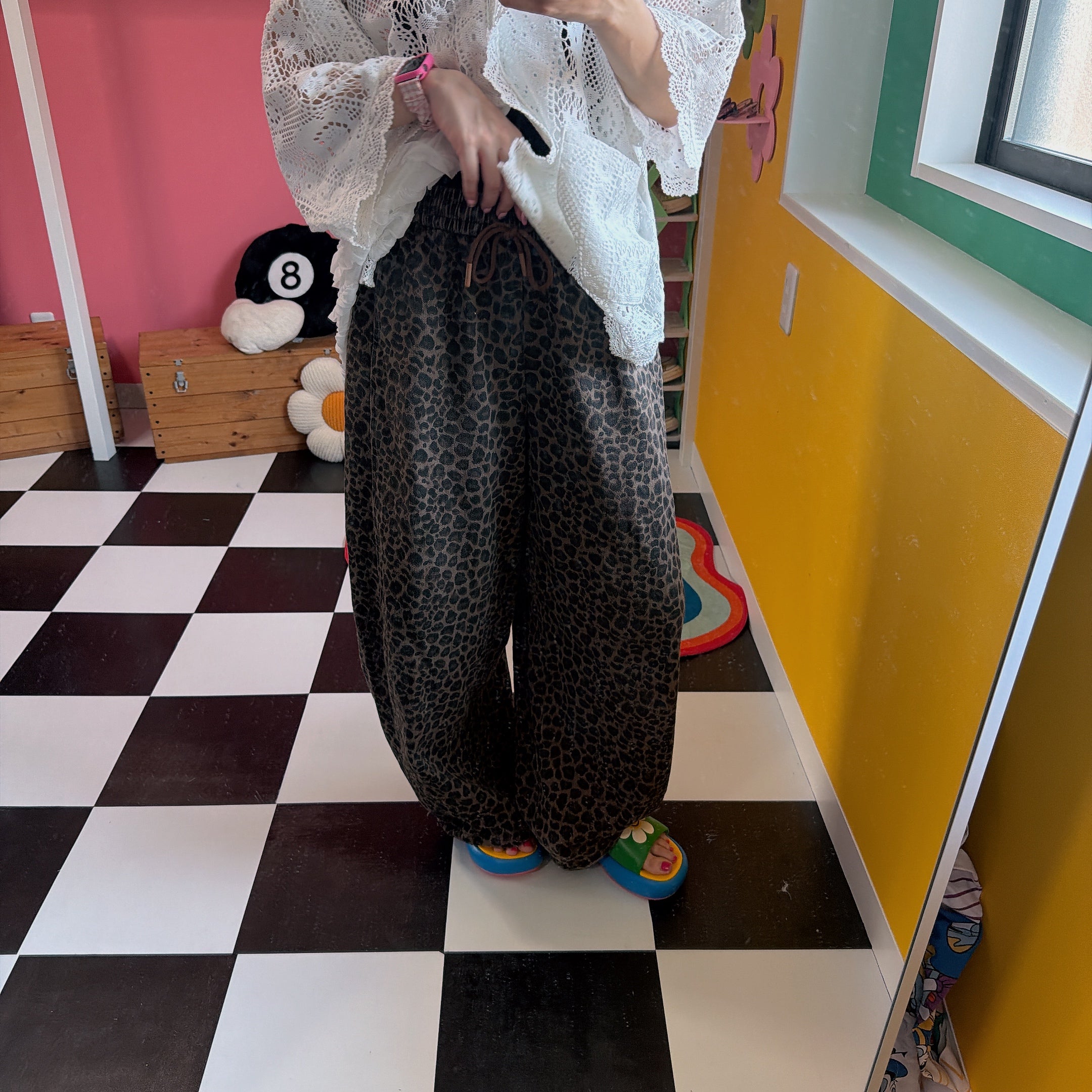 ※即納※ 各1点限り レオパード柄ワイドパンツ 4~5営業日で出荷