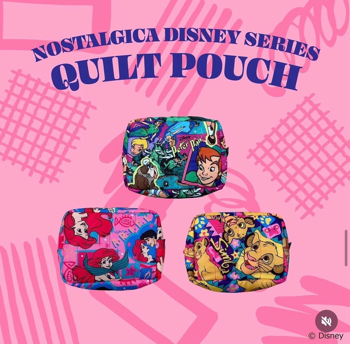 2種類のみ 予備のみ即納 DISNEY NOSTALGICAキルティングポーチ
