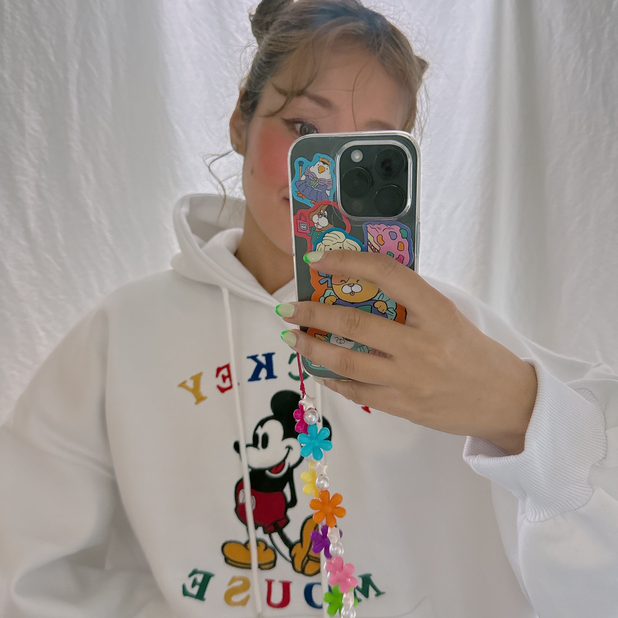 Ready for immediate delivery: 2-color retro Mickey embroidered hoodie