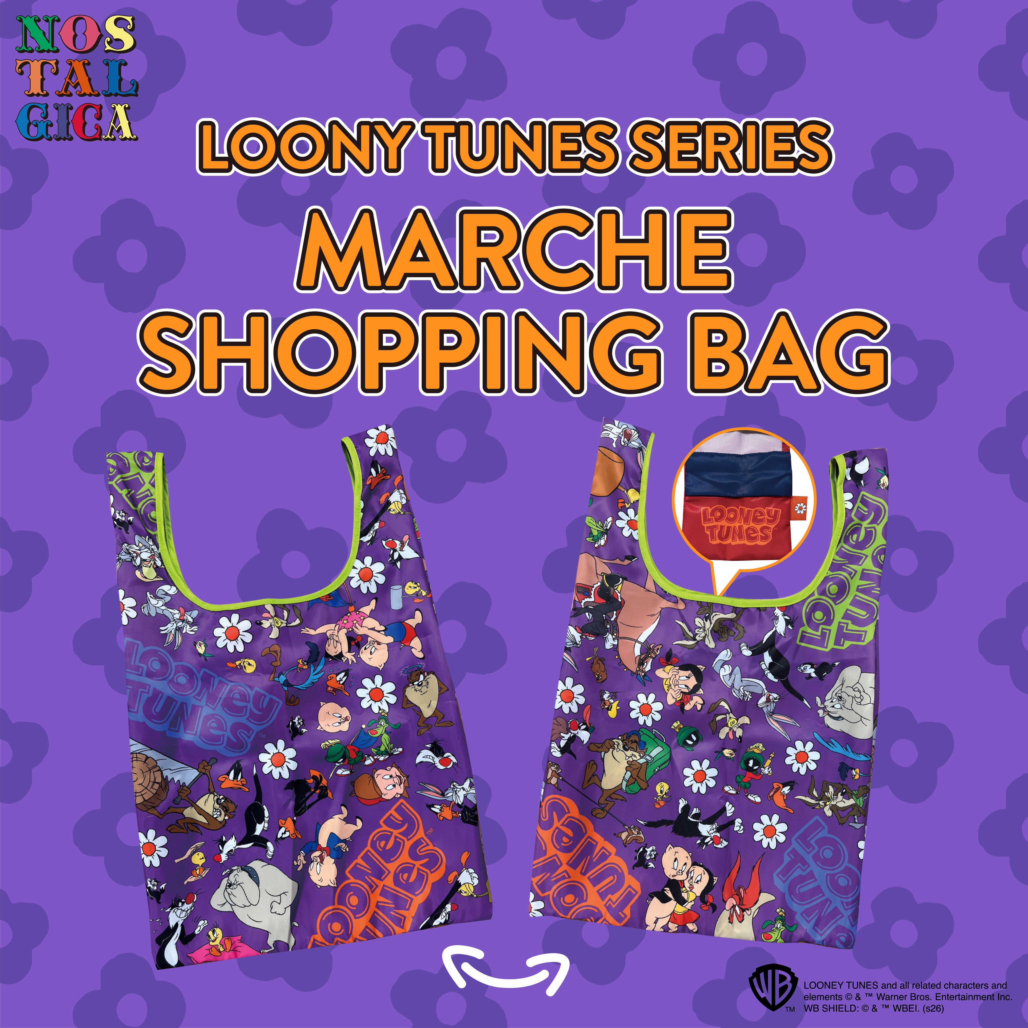 *Pre-order* 8 Types Looney Tunes NOSTALGICA Bi-color Bag - Scheduled for shipment in August