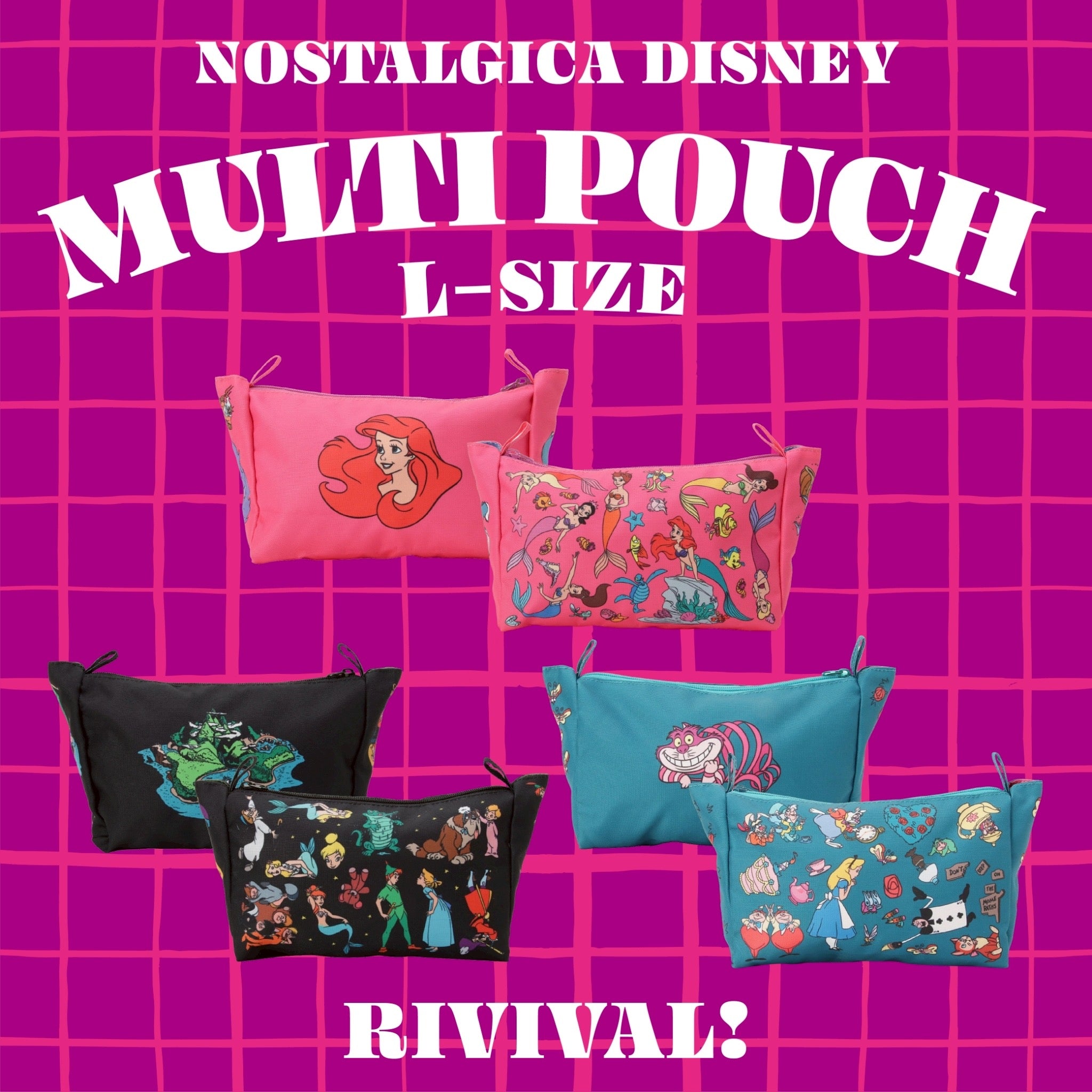 ⭐︎復刻⭐︎3種類 NOSTALGICAディズニーマルチポーチLサイズ 4月中の出荷予定