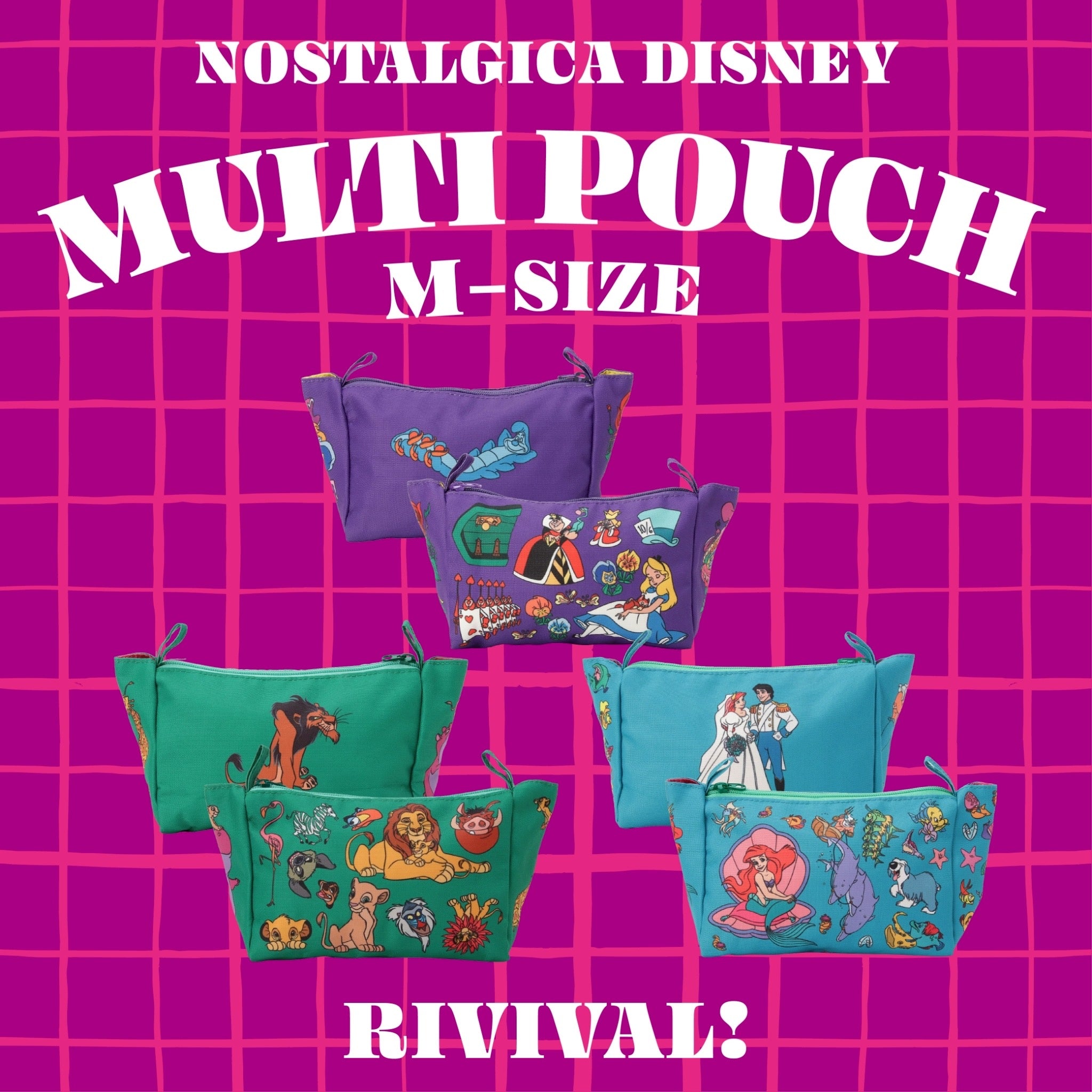 ⭐︎復刻⭐︎3種類 NOSTALGICAディズニーマルチポーチMサイズ 4月中の出荷予定