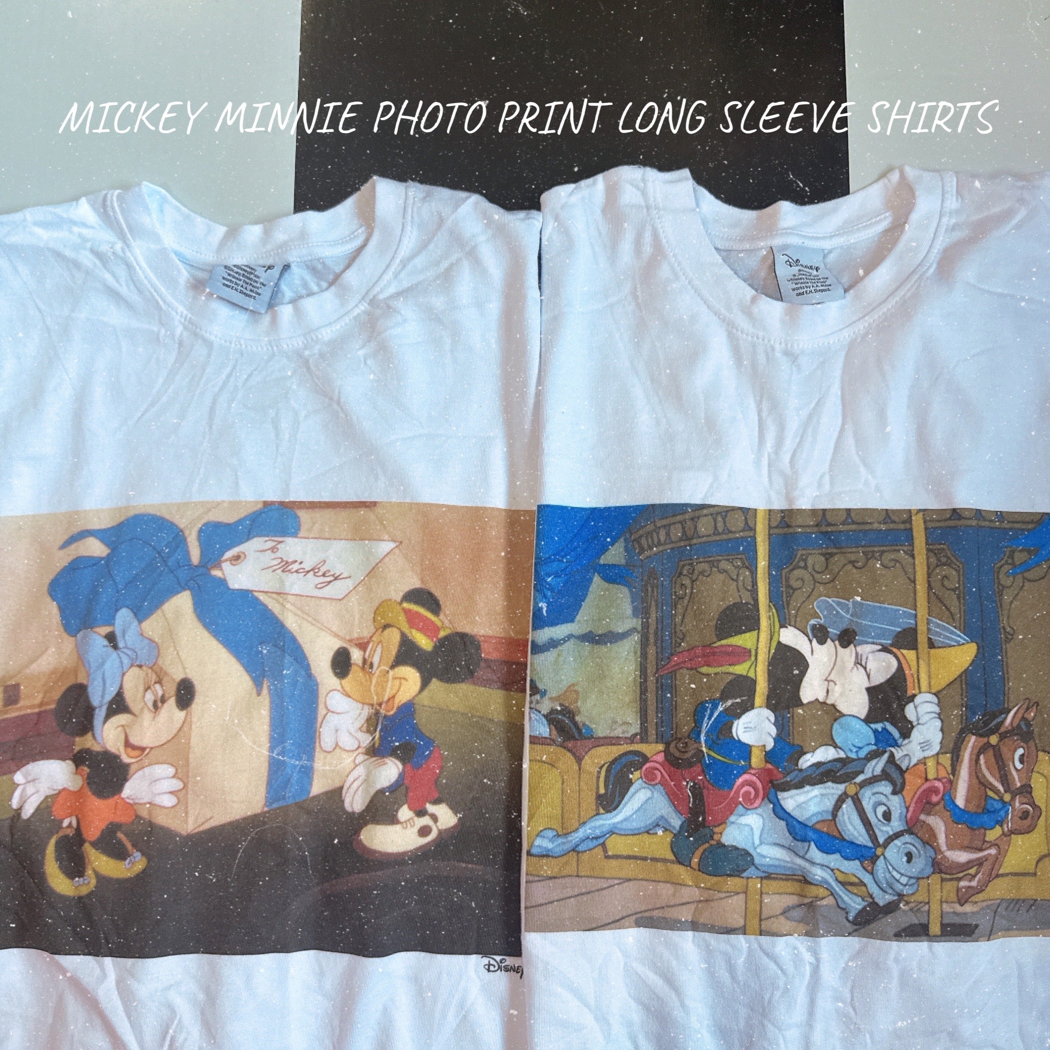 ※予約※2色 フォトプリントミッキーミニーTEE 10月中の出荷予定