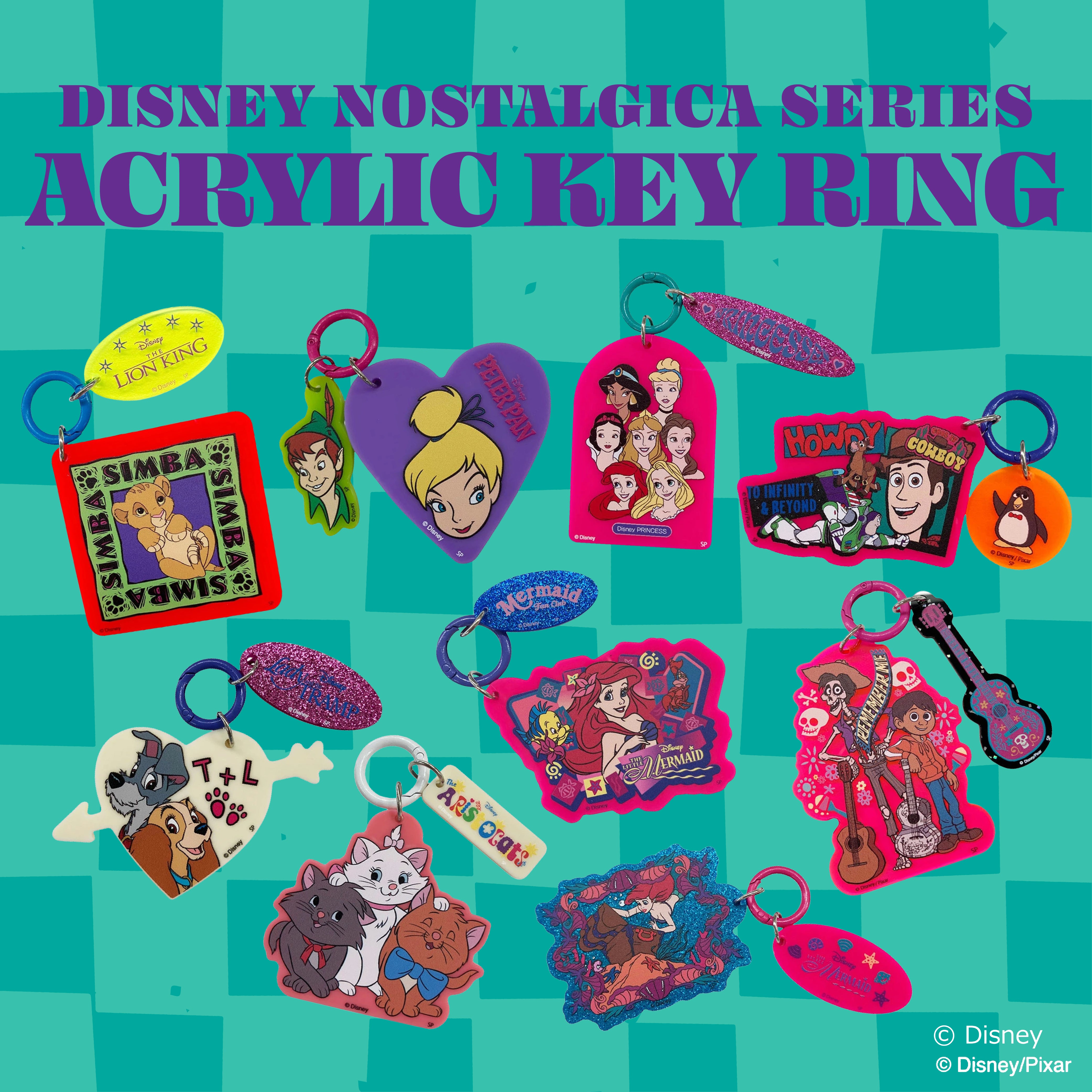 ※一部在庫限り※9種類DISNEY NOSTALGICAアクリルキーホルダー 4月中の出荷予定