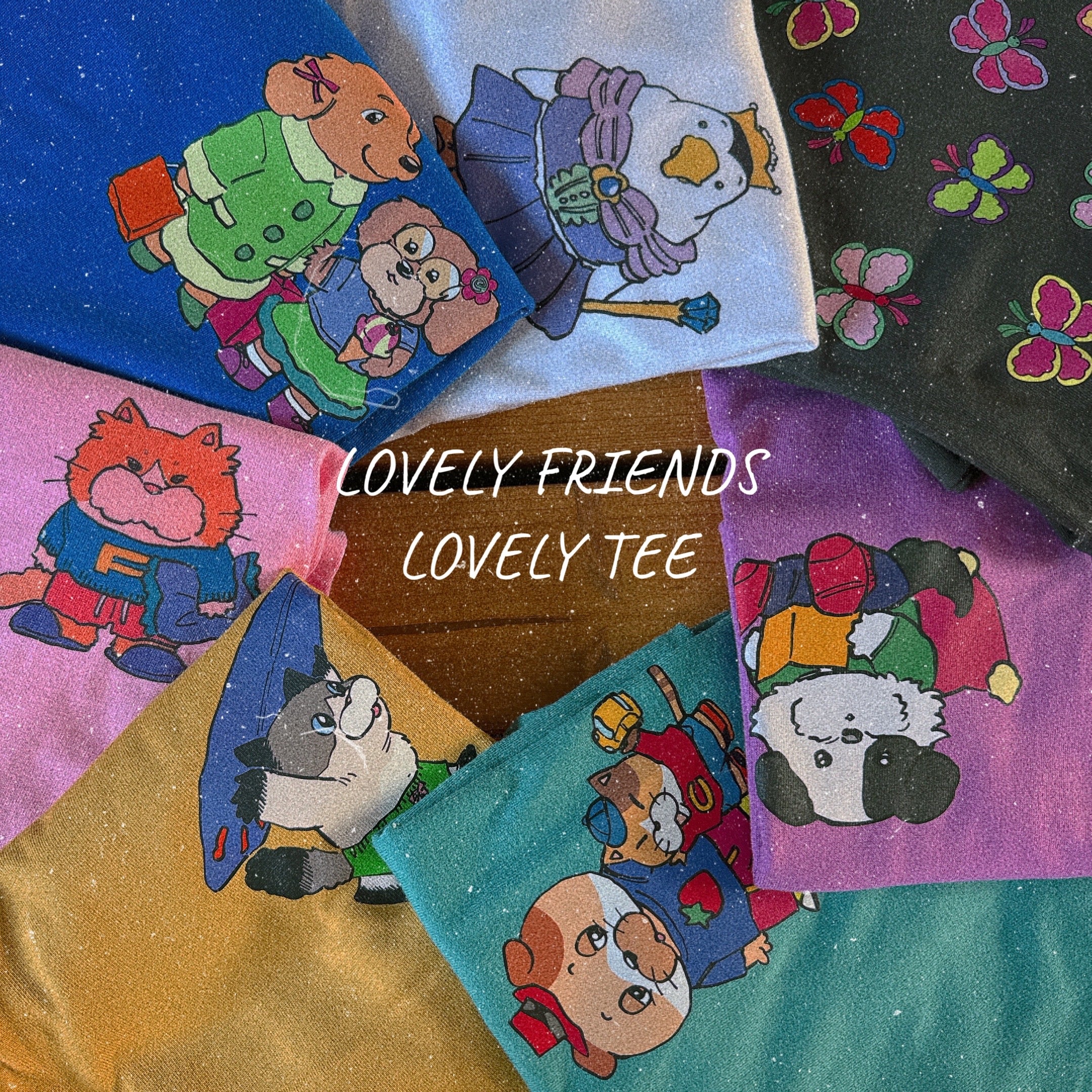 NEW!LOVELY FRIENDS 7種類 ラブリーフレンズのTシャツ8月下旬発送予定