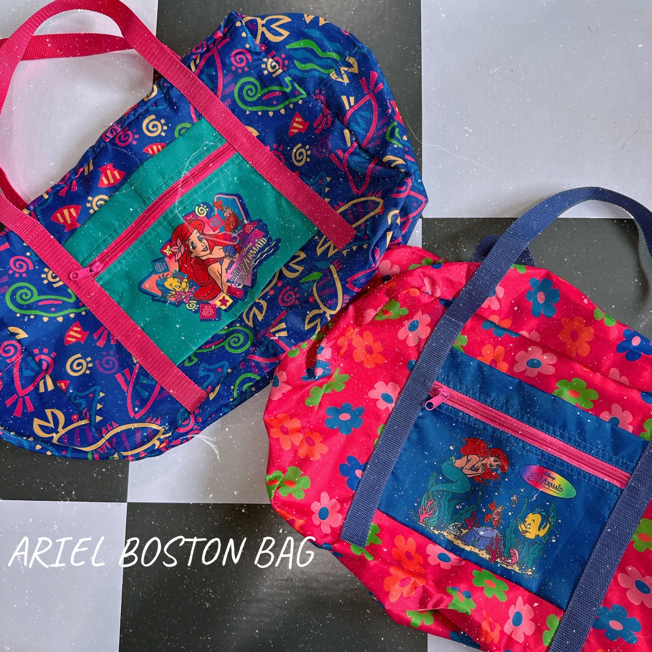 Ready for immediate delivery NOSTALGICA 2 types Ariel series all-over print foldable Boston bag